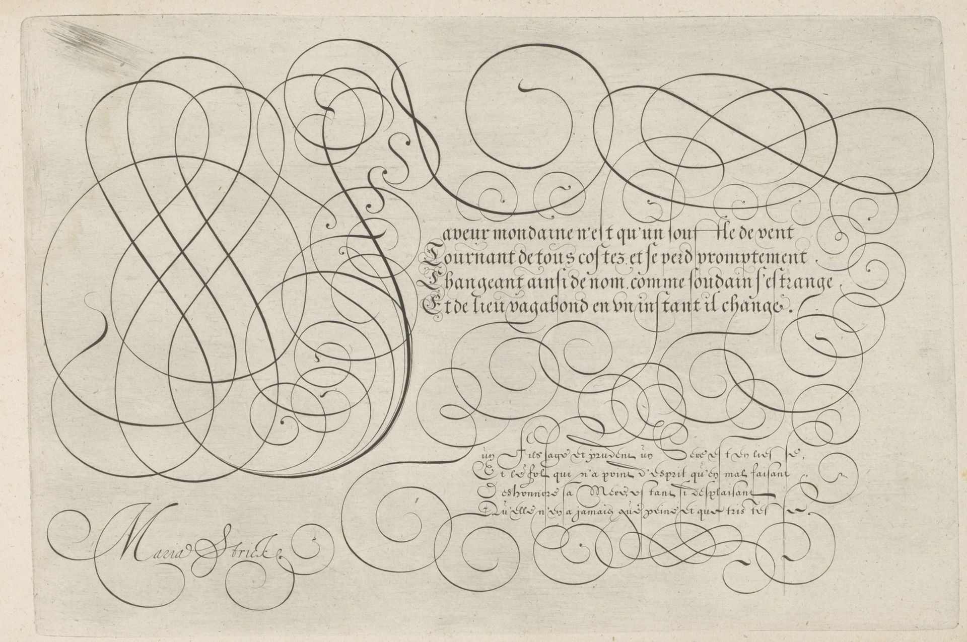 Schrijfvoorbeeld met kapitaal F by Hans Strick