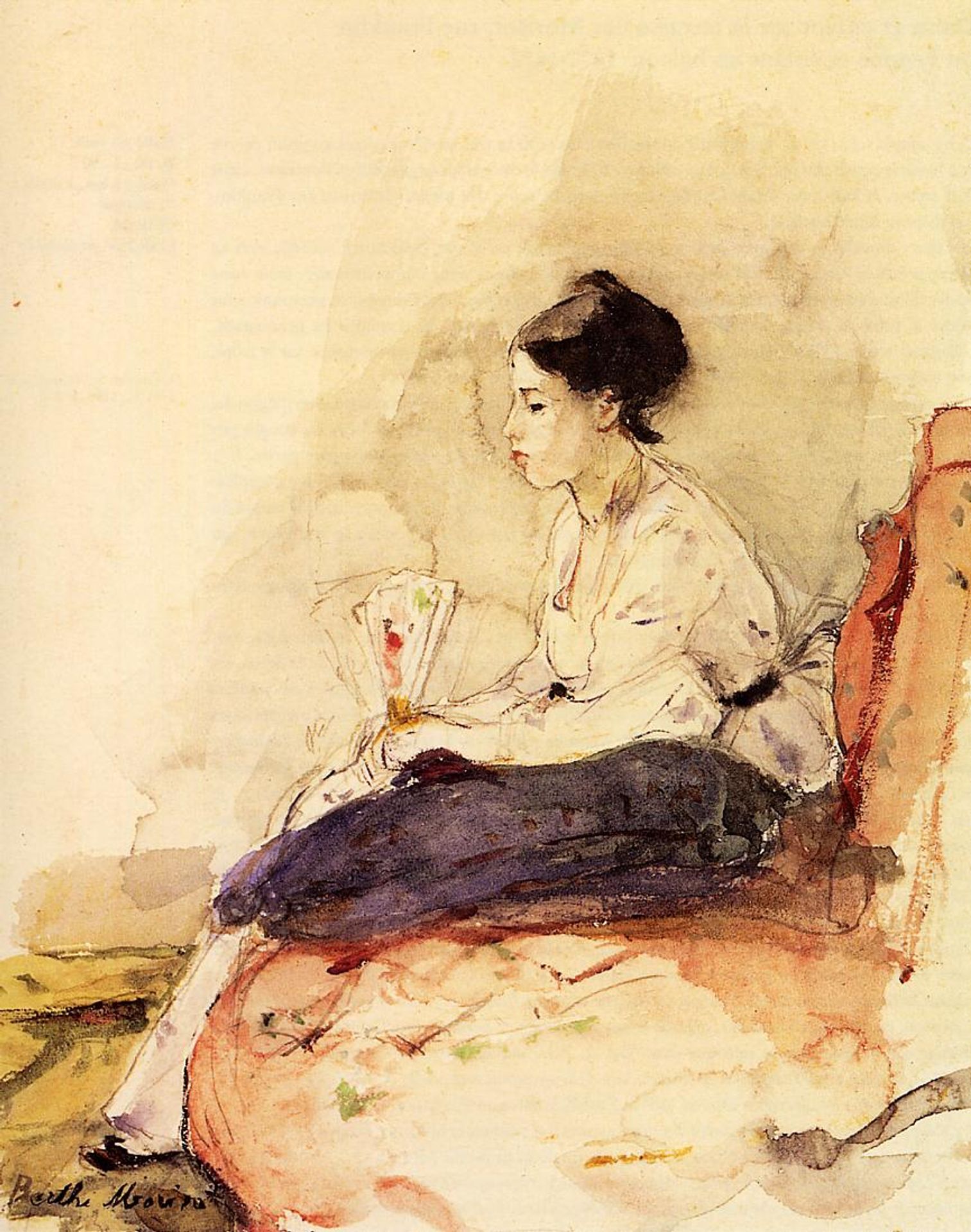 On the Sofa by Berthe Morisot