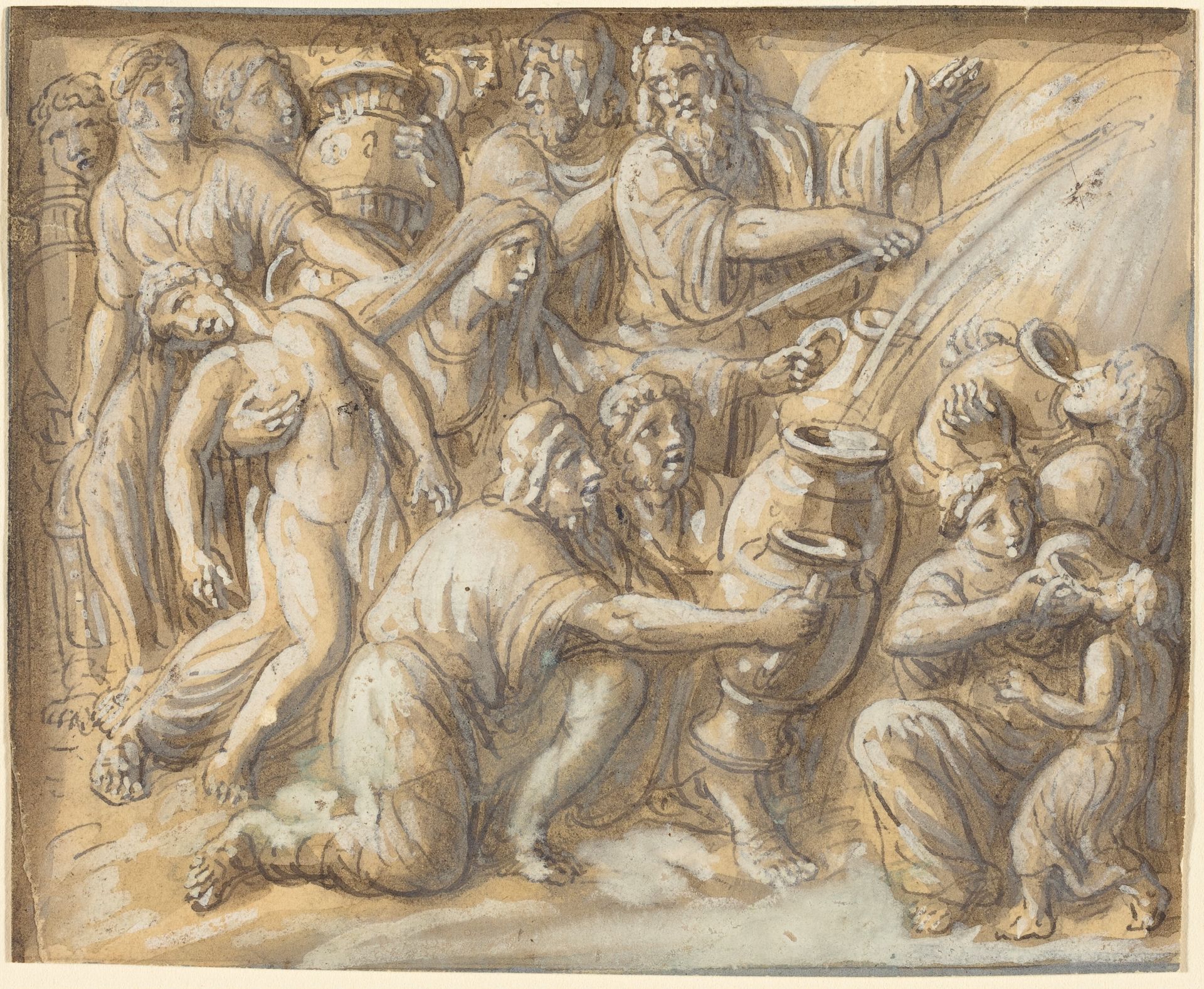 Moses Drawing Water From the Rock by Luigi Ademollo