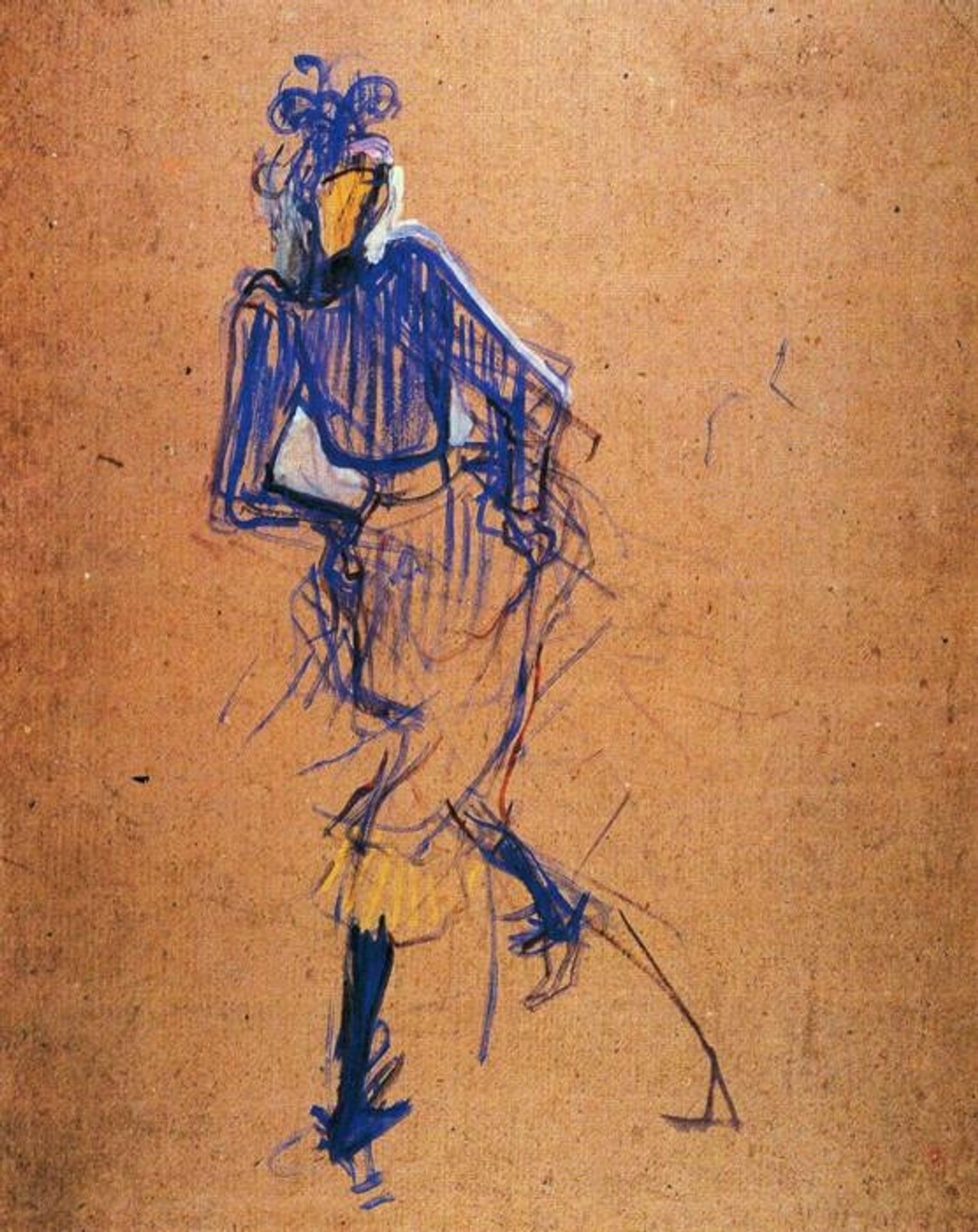 Jane Avril Dancing by Henri de Toulouse-Lautrec