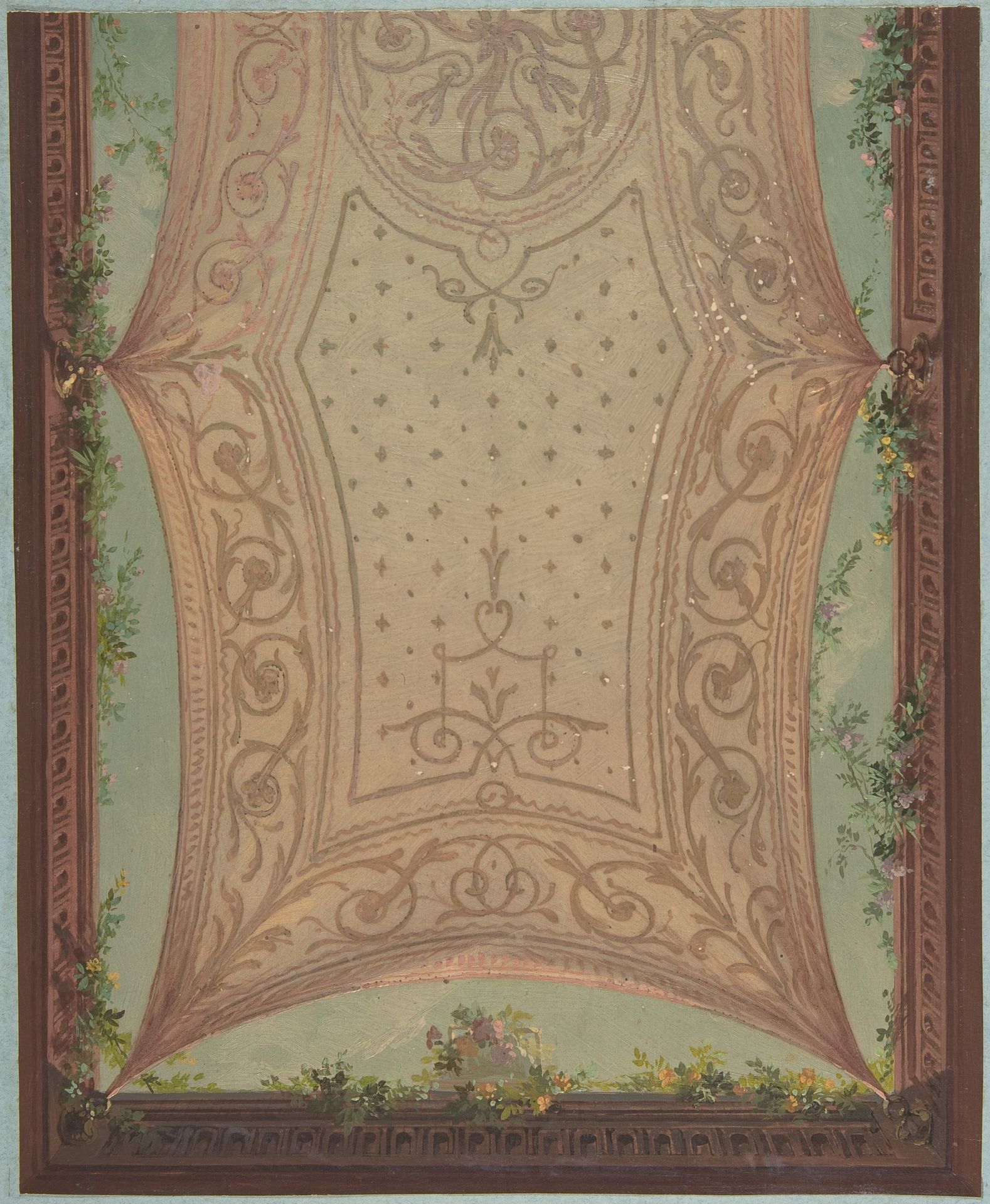 Design for Gallery Ceiling, Hôtel Cottier by Jules-Edmond-Charles Lachaise
