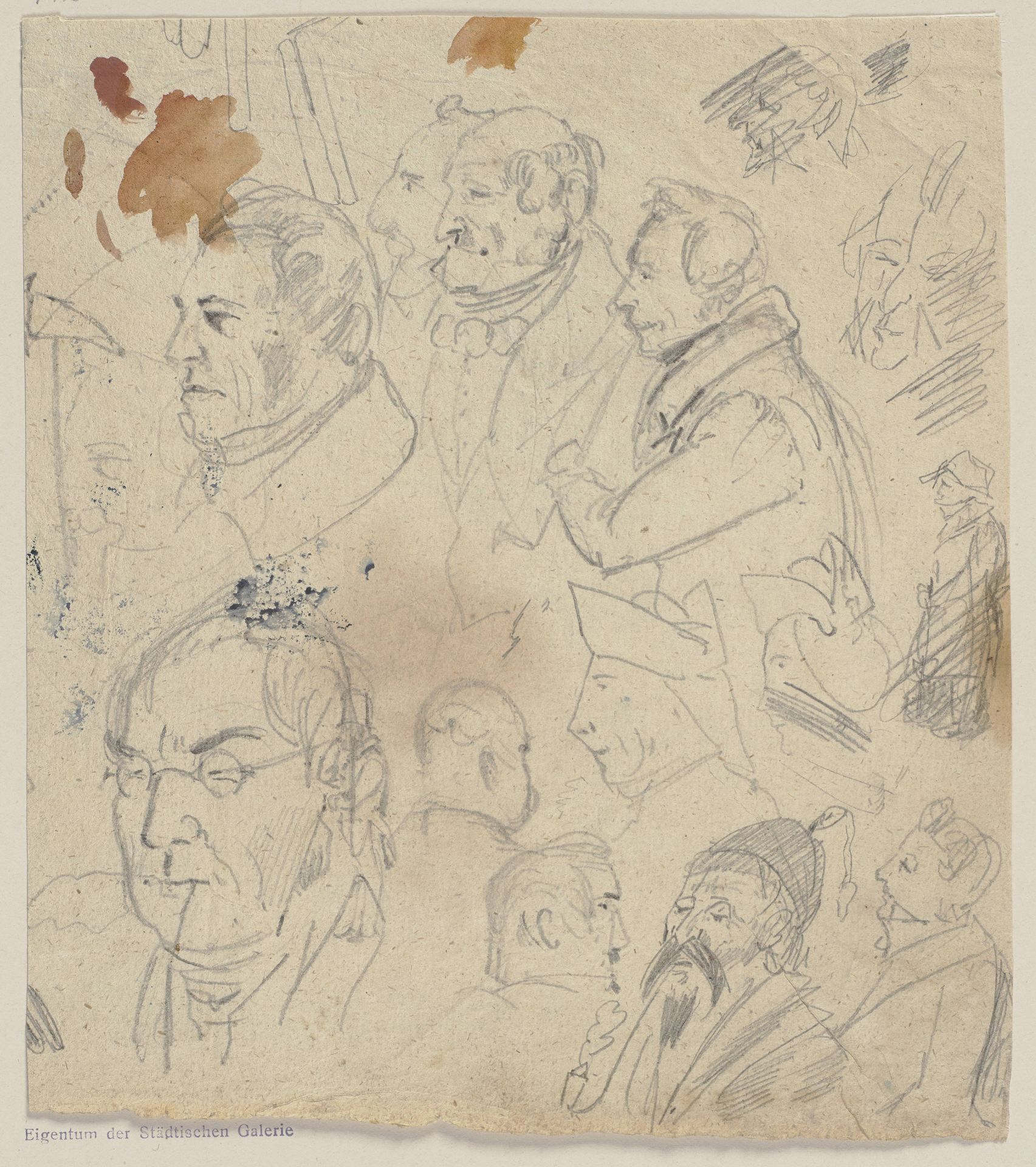 Study sheet_ Heads by Fritz Bamberger