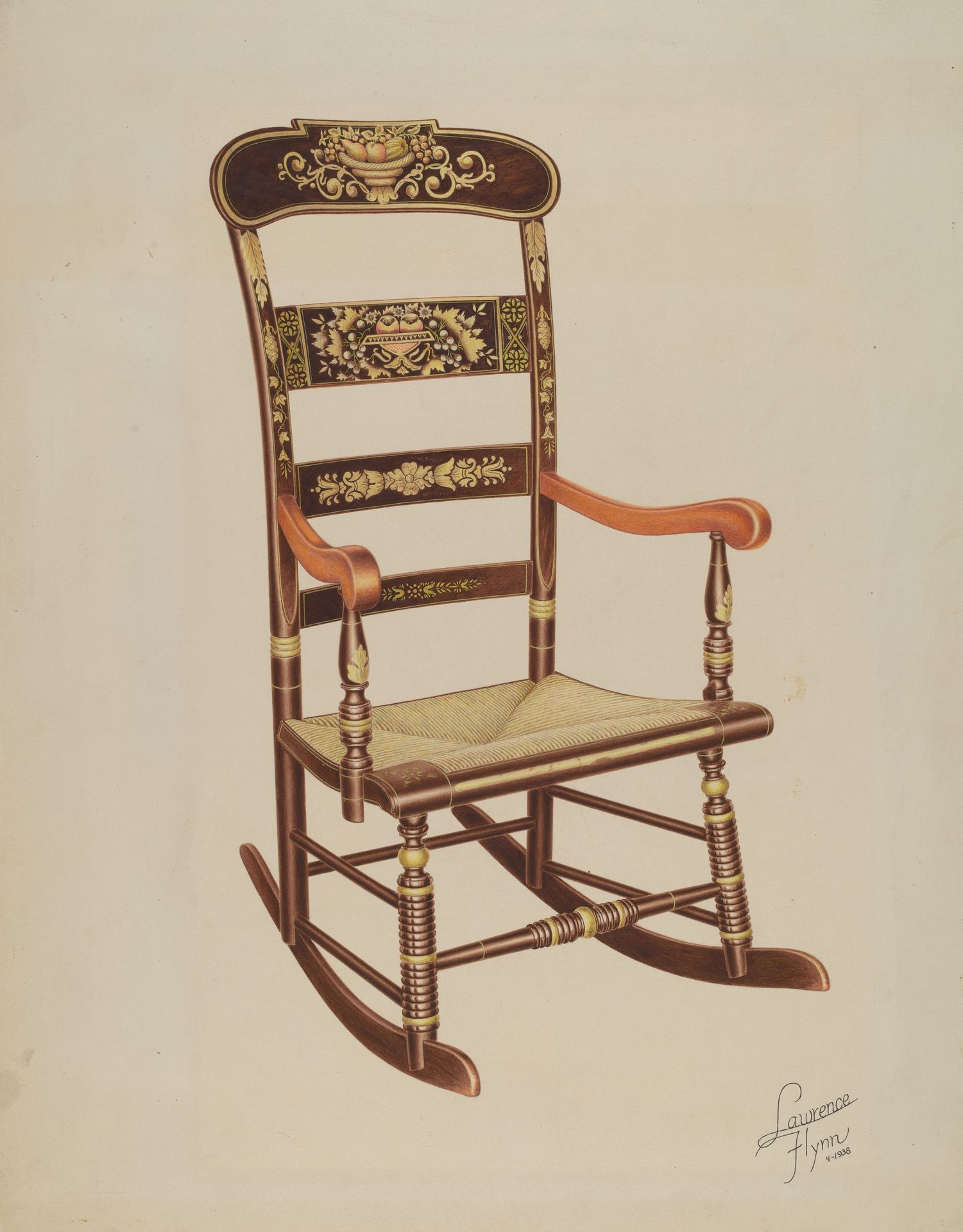 Stencilled Rocker by Lawrence Flynn