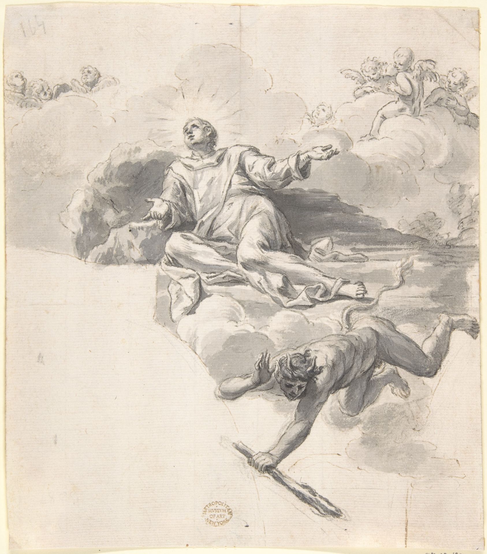 A Saint Triumphant Over the Devil by Anonymous