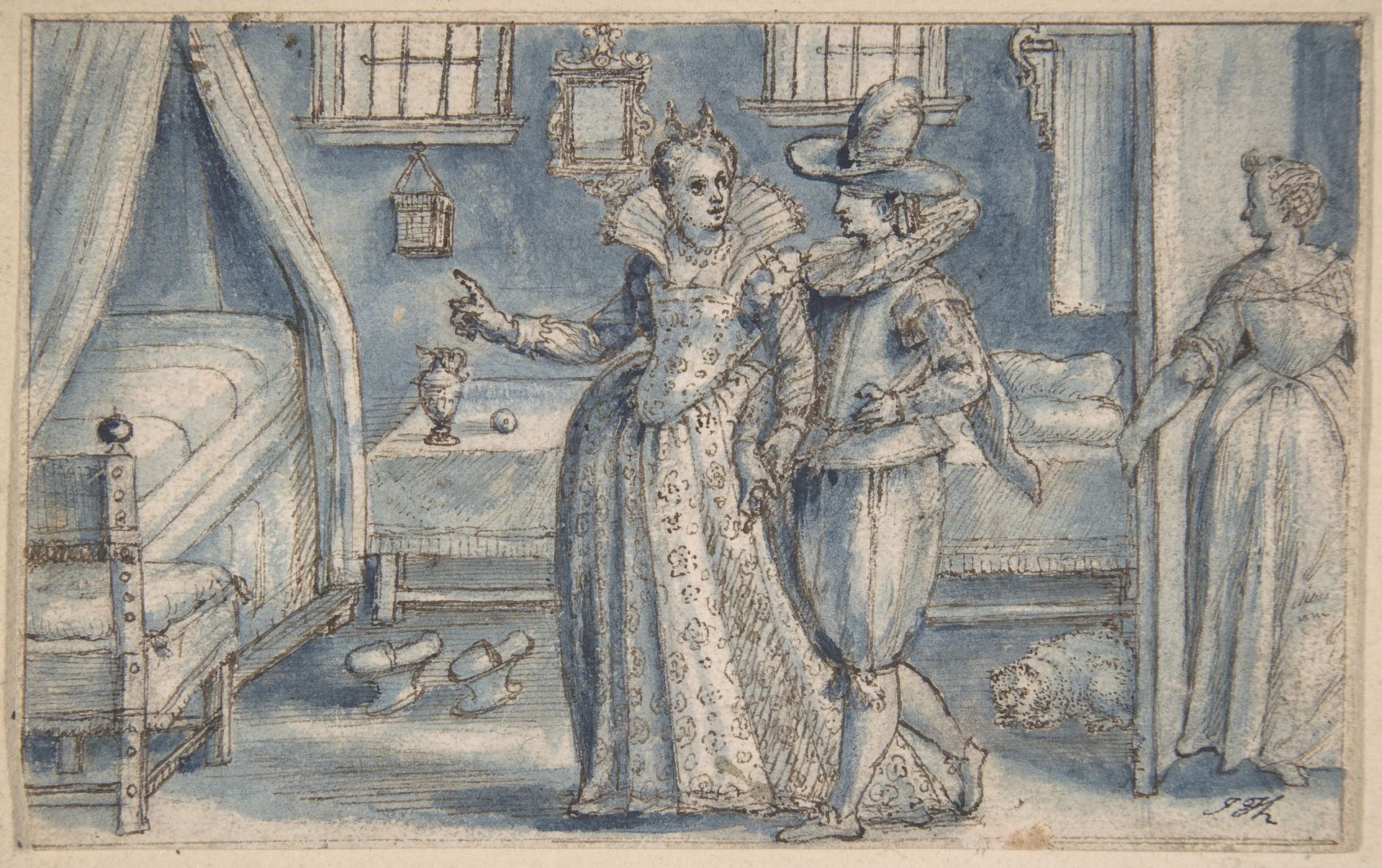 Study for an engraving in the Hortus Voluptatum by Crispijn de Passe the Elder