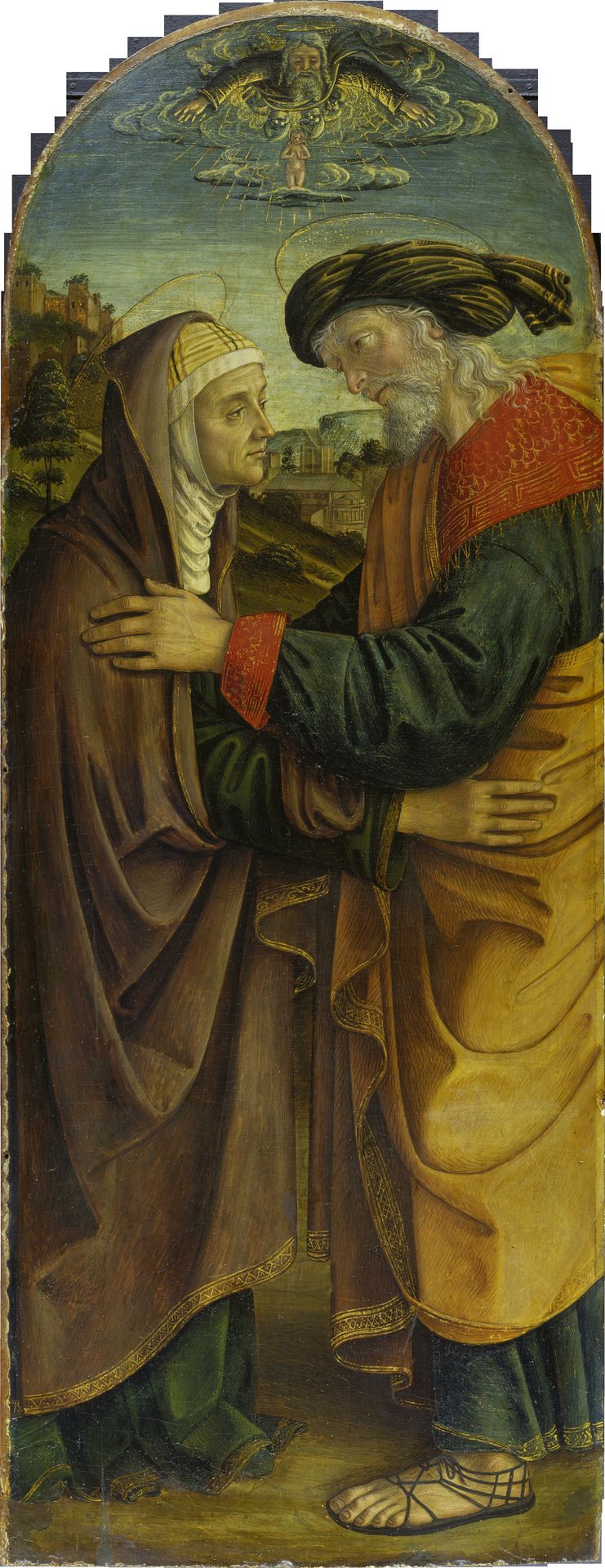 The Meeting at the Golden Gate by Macrino d'Alba