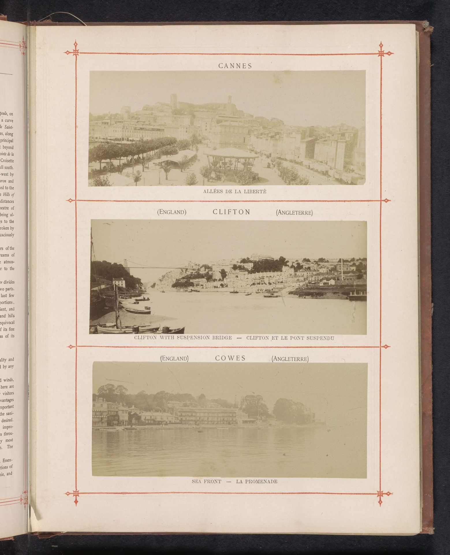 ['Clifton with suspension bridge', 'Sea front'] by Albert Courret