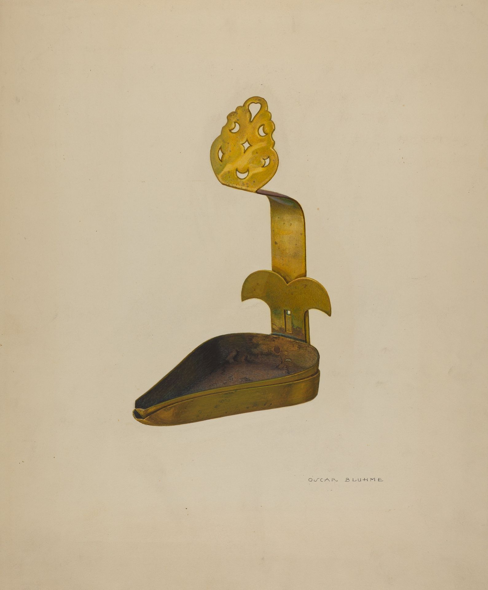 Brass Betty Lamp by Oscar Bluhme