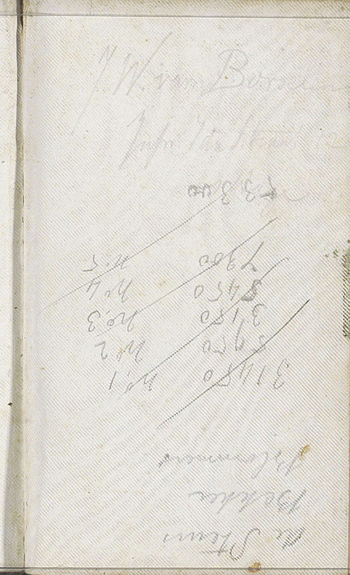 Signatuur, adres en notitie by Jan Willem van Borselen