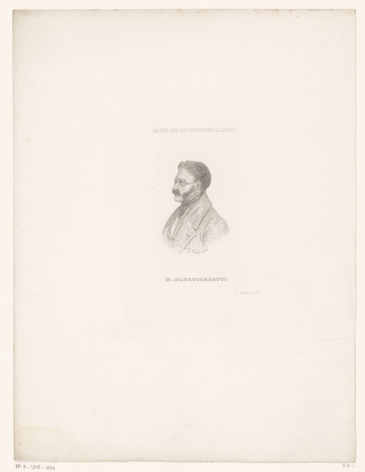 Portret van M. Maurocordatos by L. Demary