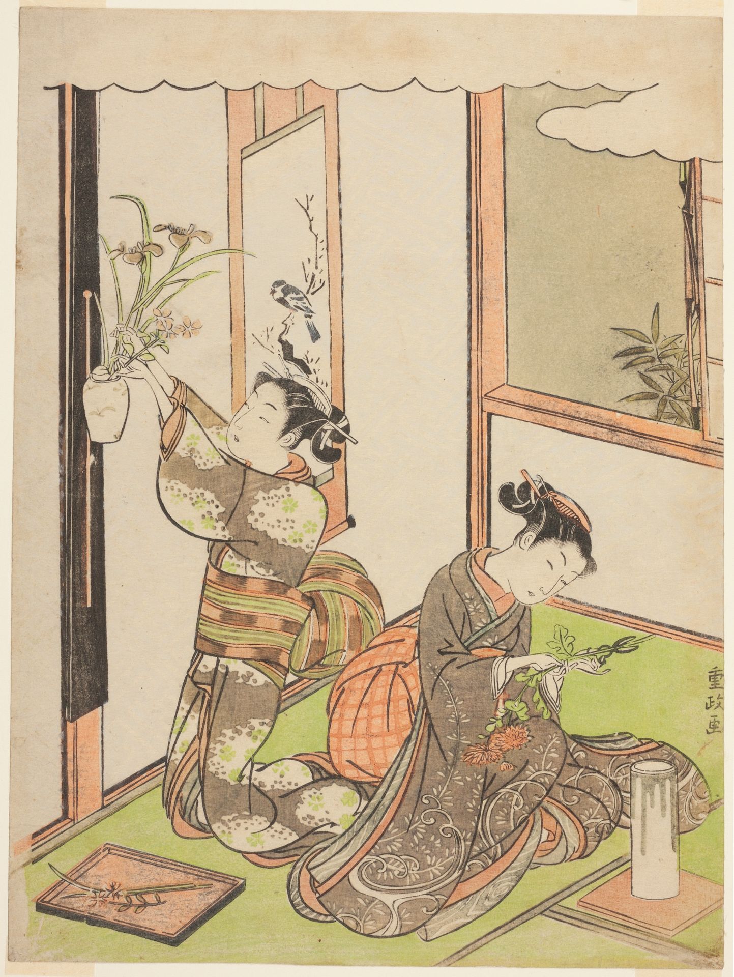 Flower Arranging by Kitao Shigemasa