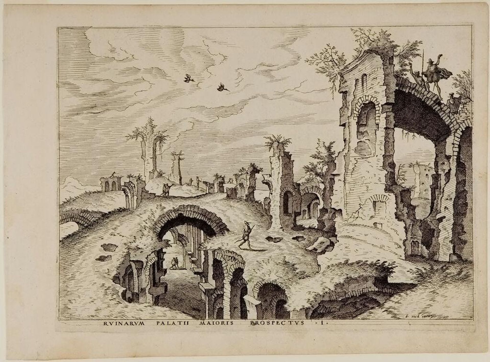 First View of Ruins on the Palatine by Hieronymus Cock