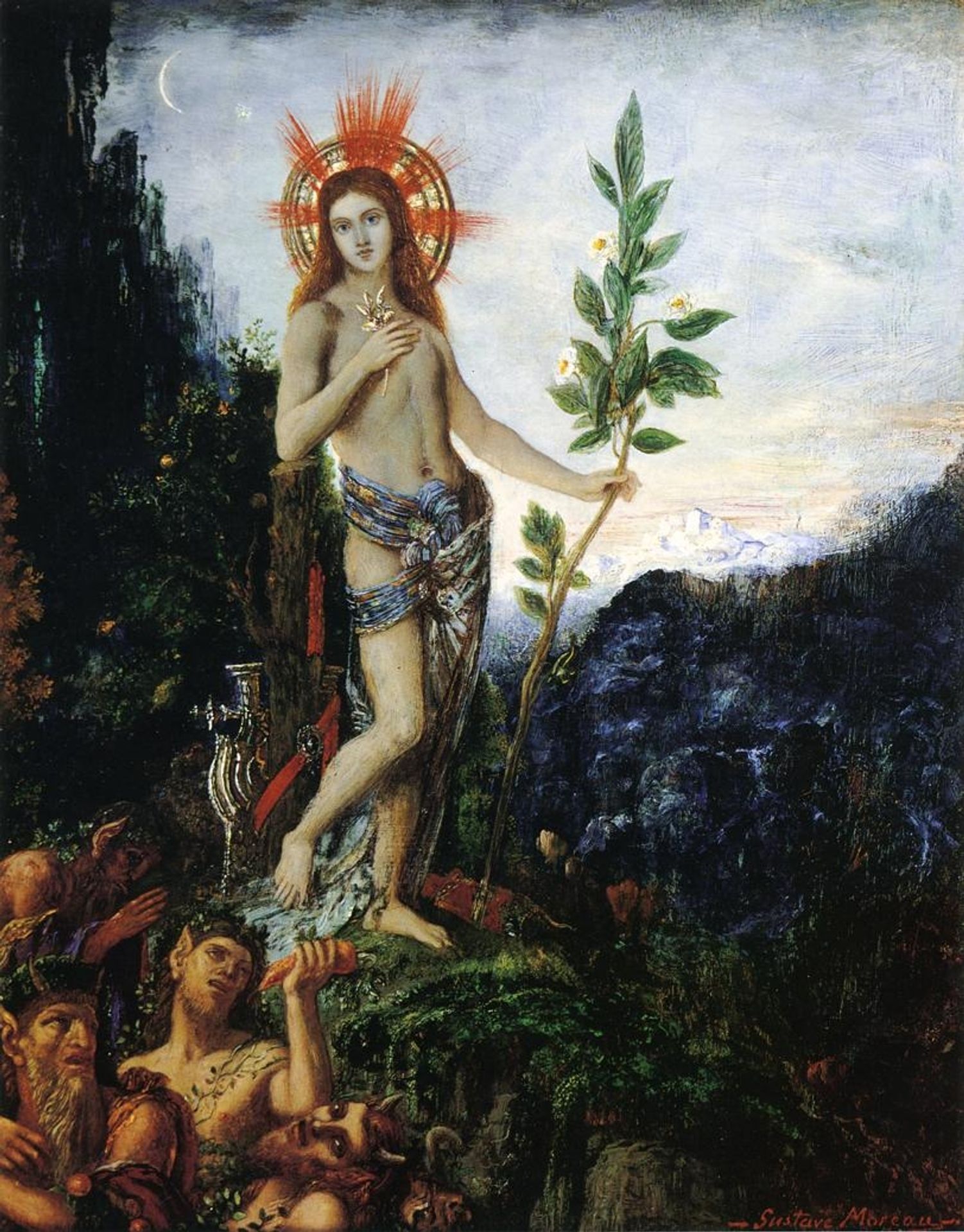 Apollo Receiving the Shepherds' Offerings by Gustave Moreau