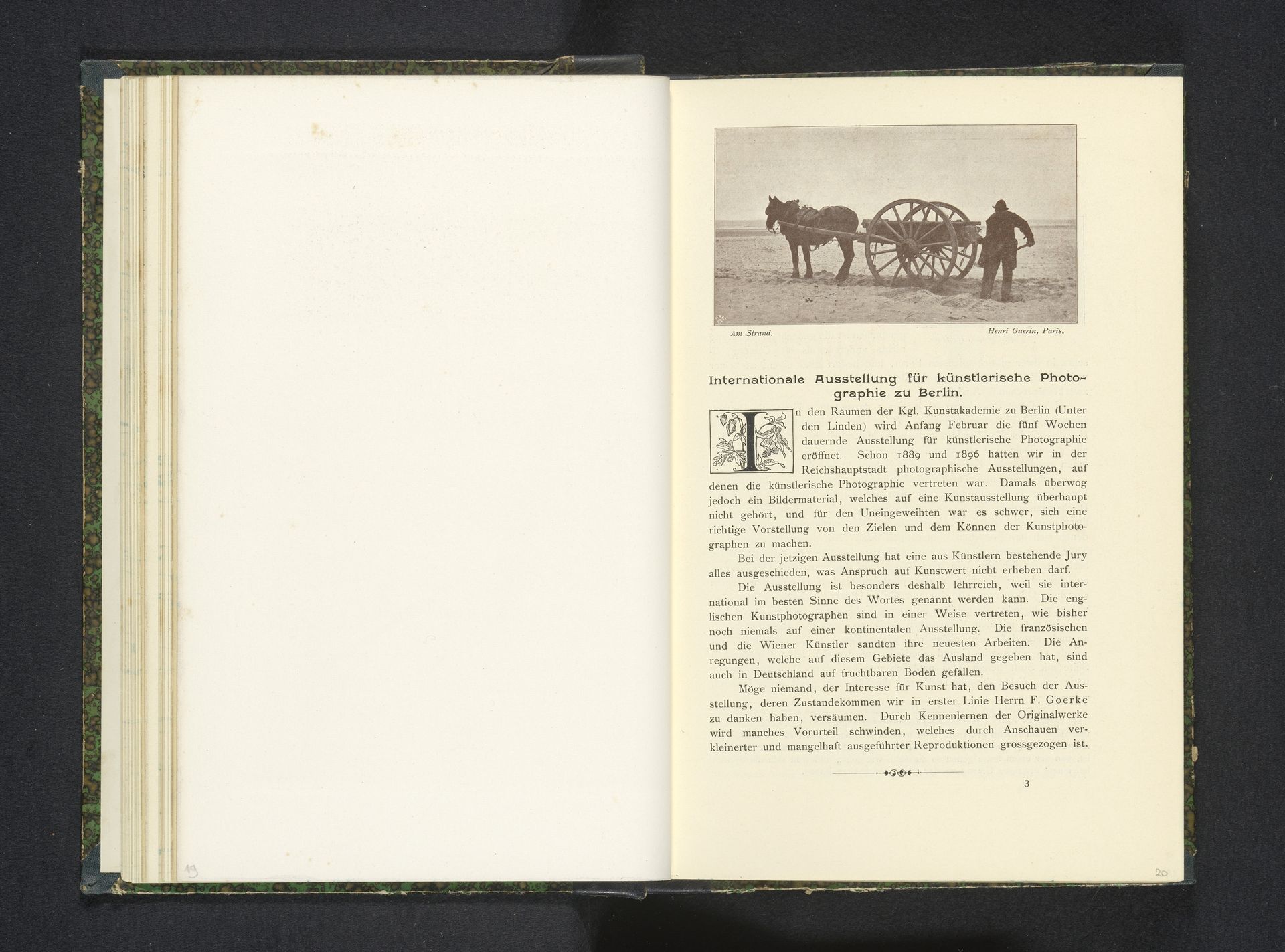 Man met paard en wagen op het strand by Henri Guerin
