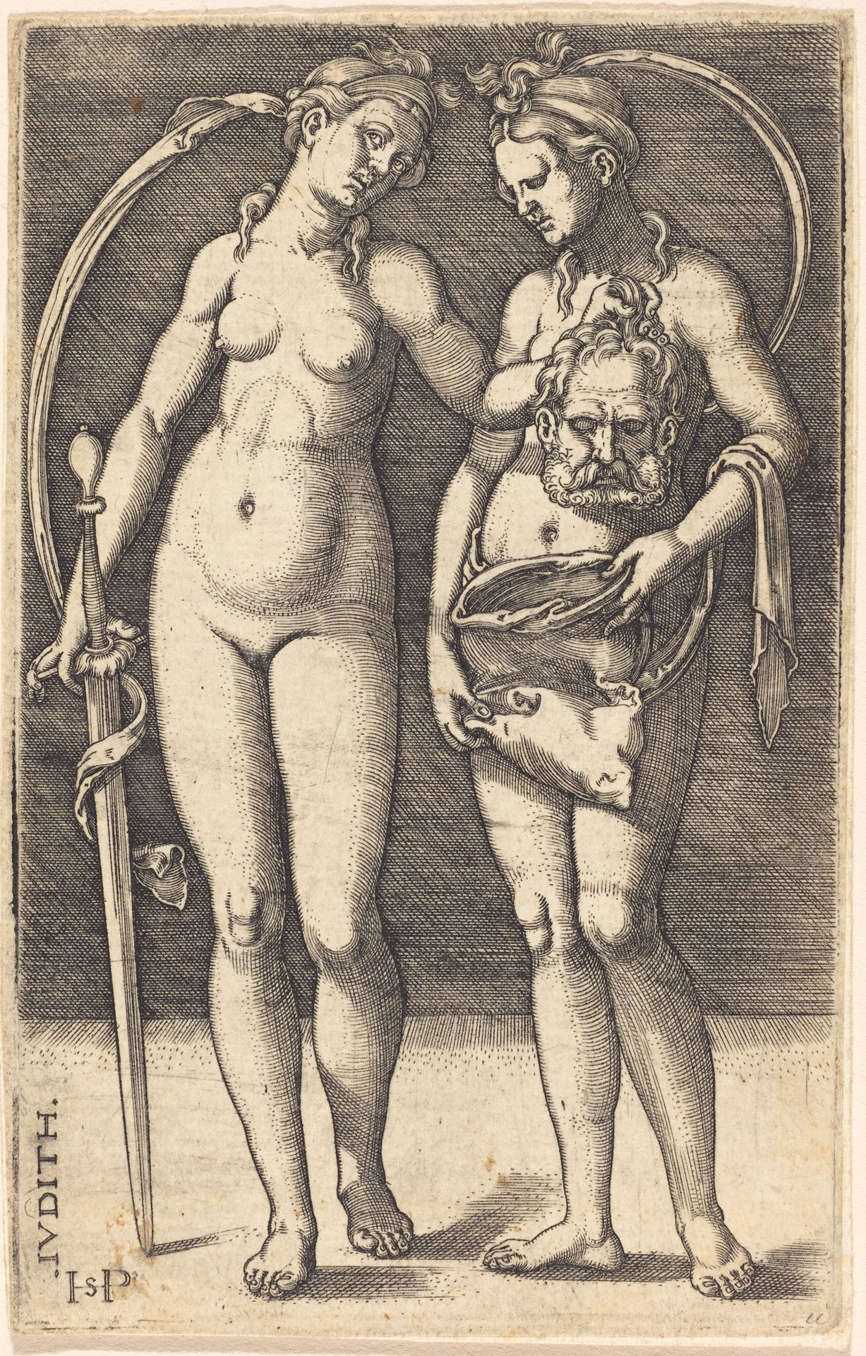 Judith and Her Servant Standing by Sebald Beham
