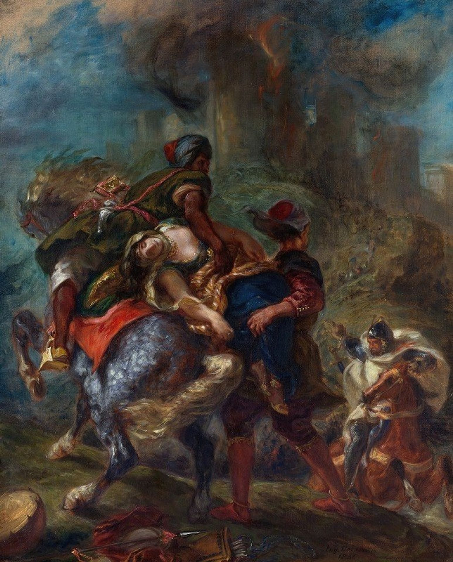The Abduction of Rebecca by Eugène Delacroix