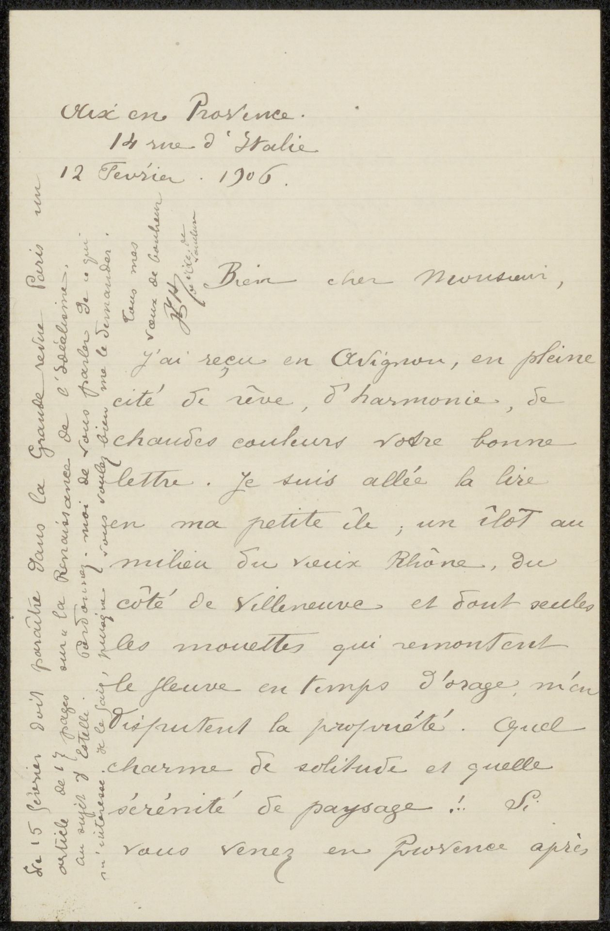 Brief aan Philip Zilcken by Eugénie Clapier-Houchart