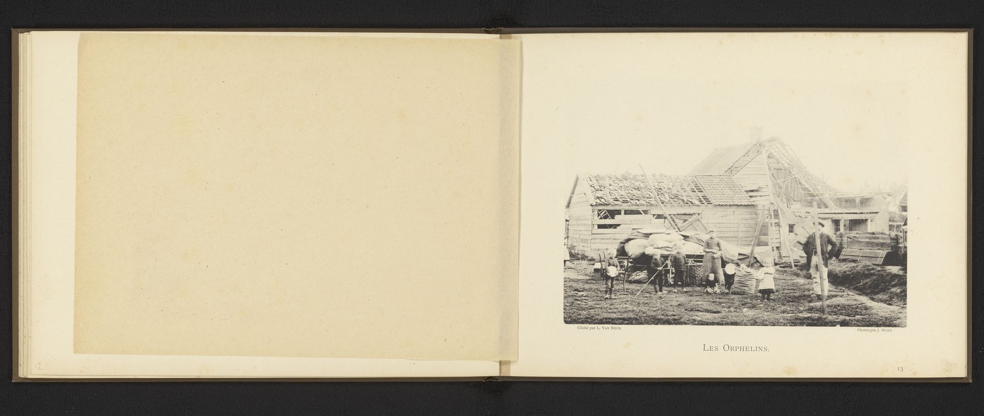 Kinderen die wees werden na een ontploffing van een munitiefabriek in Oosterweel bij Antwerpen in 1889 by L. van Neck