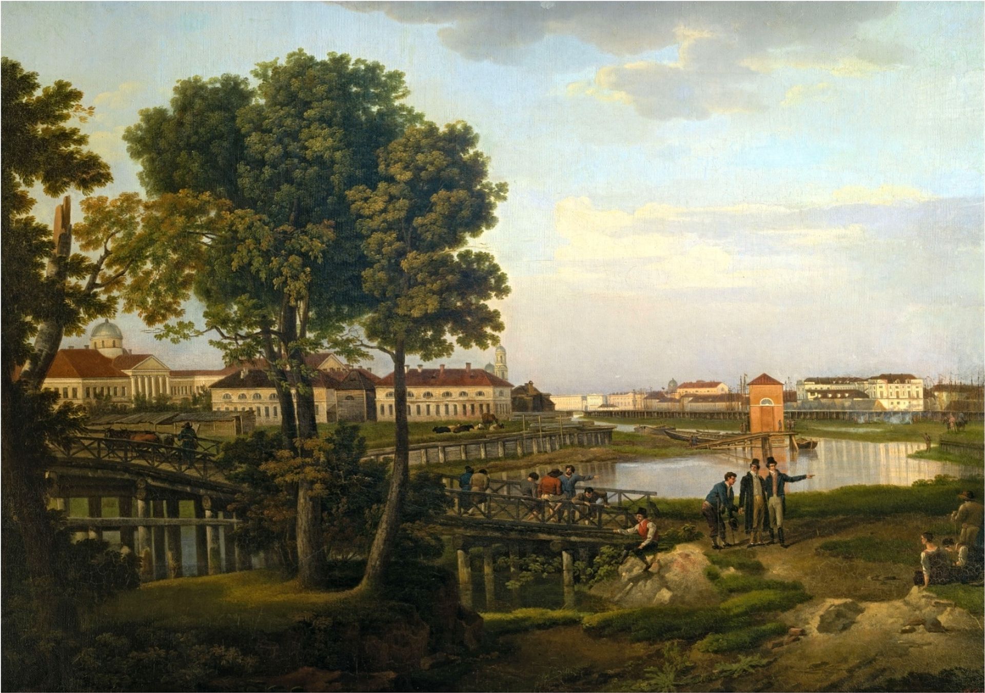View from Petrovsky island in St Petersburg by Sylvester Shchedrin