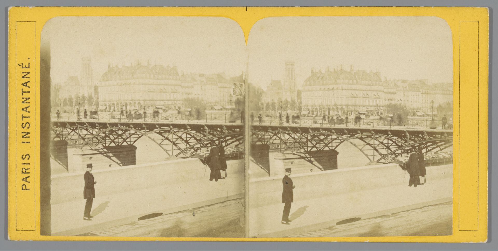 Gezicht op de Pont des Arts in Parijs by Adolphe Block
