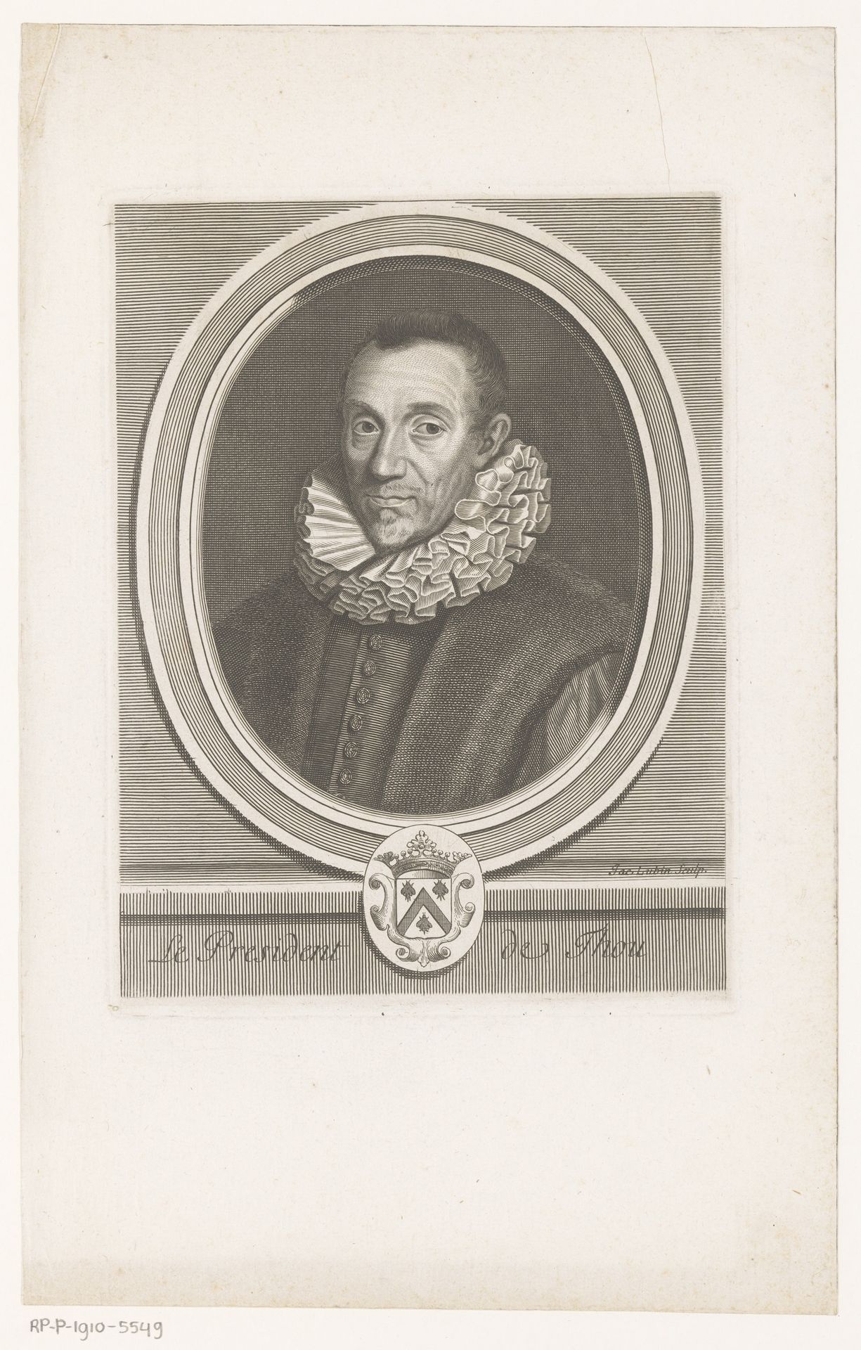 Portret van Jacques-Auguste de Thou by Jacques Lubin