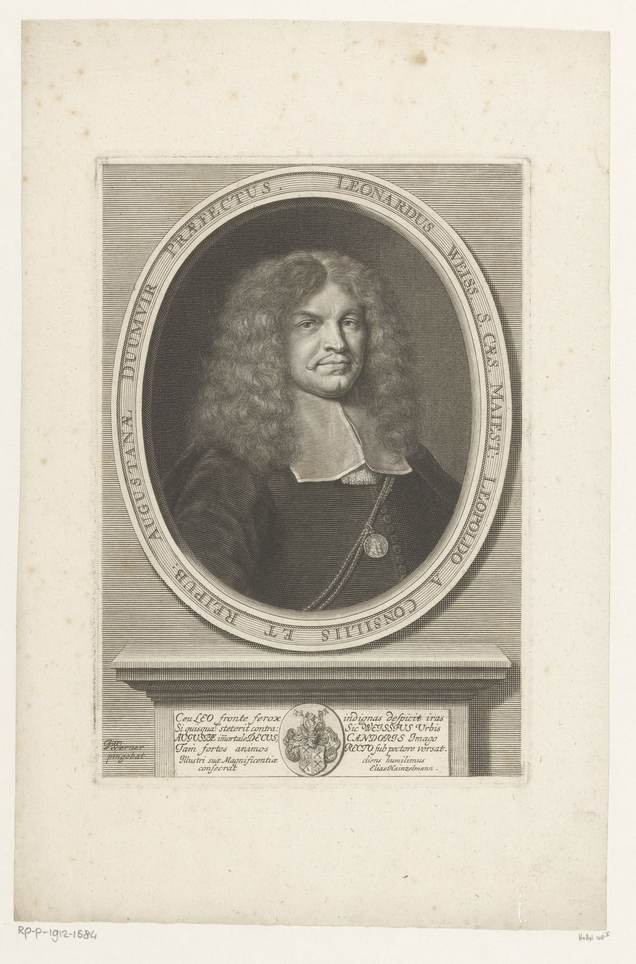 Portret van Leonhard Weiß by Elias Hainzelmann