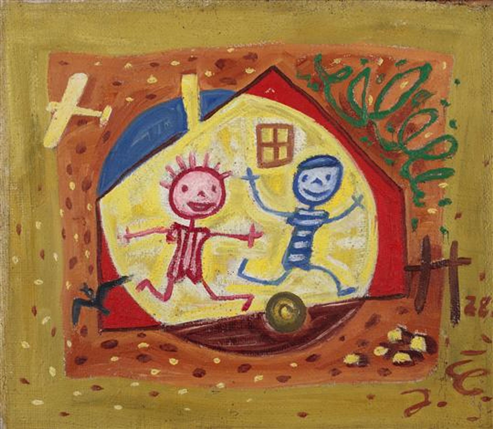 Dva kluci s míčem by Josef Capek
