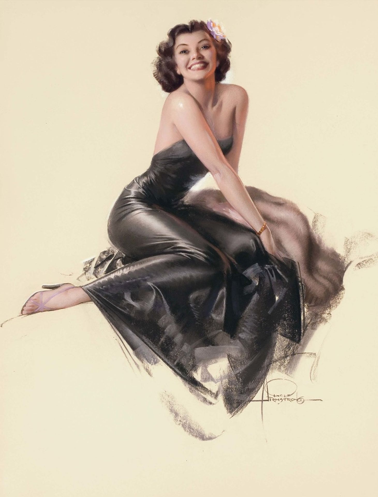 Pin-Up in Black by Rolf Armstrong