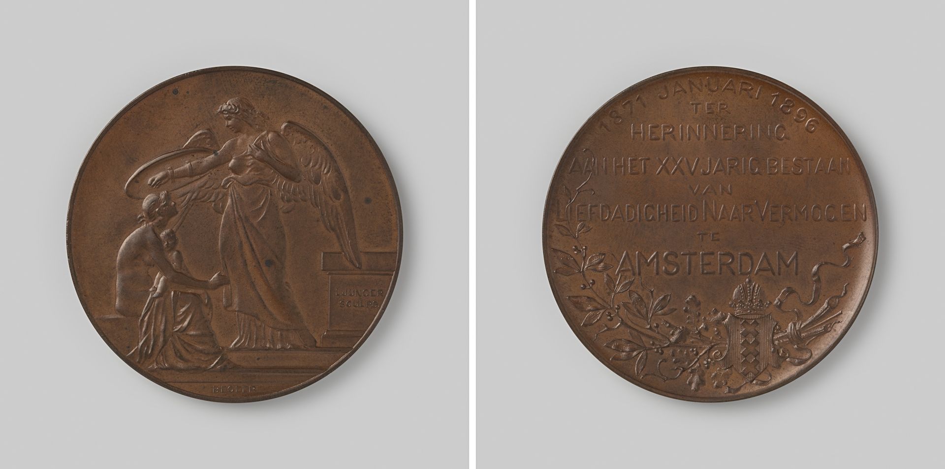 Vijfentwintigjarig bestaan van de vereniging Liefdadigheid naar Vermogen te Amsterdam 1896 by Ludwig Jünger
