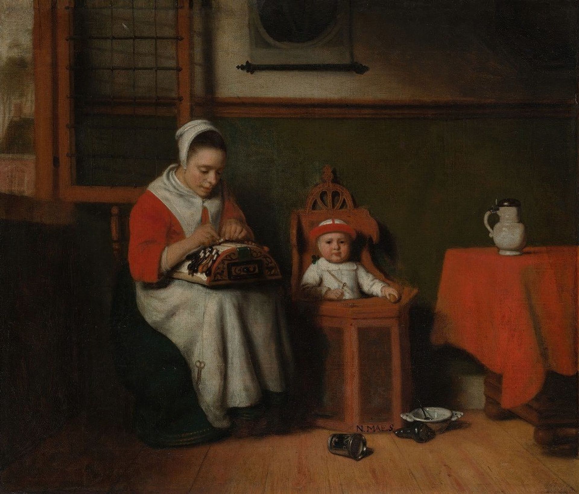 The Lacemaker by Nicolaes Maes