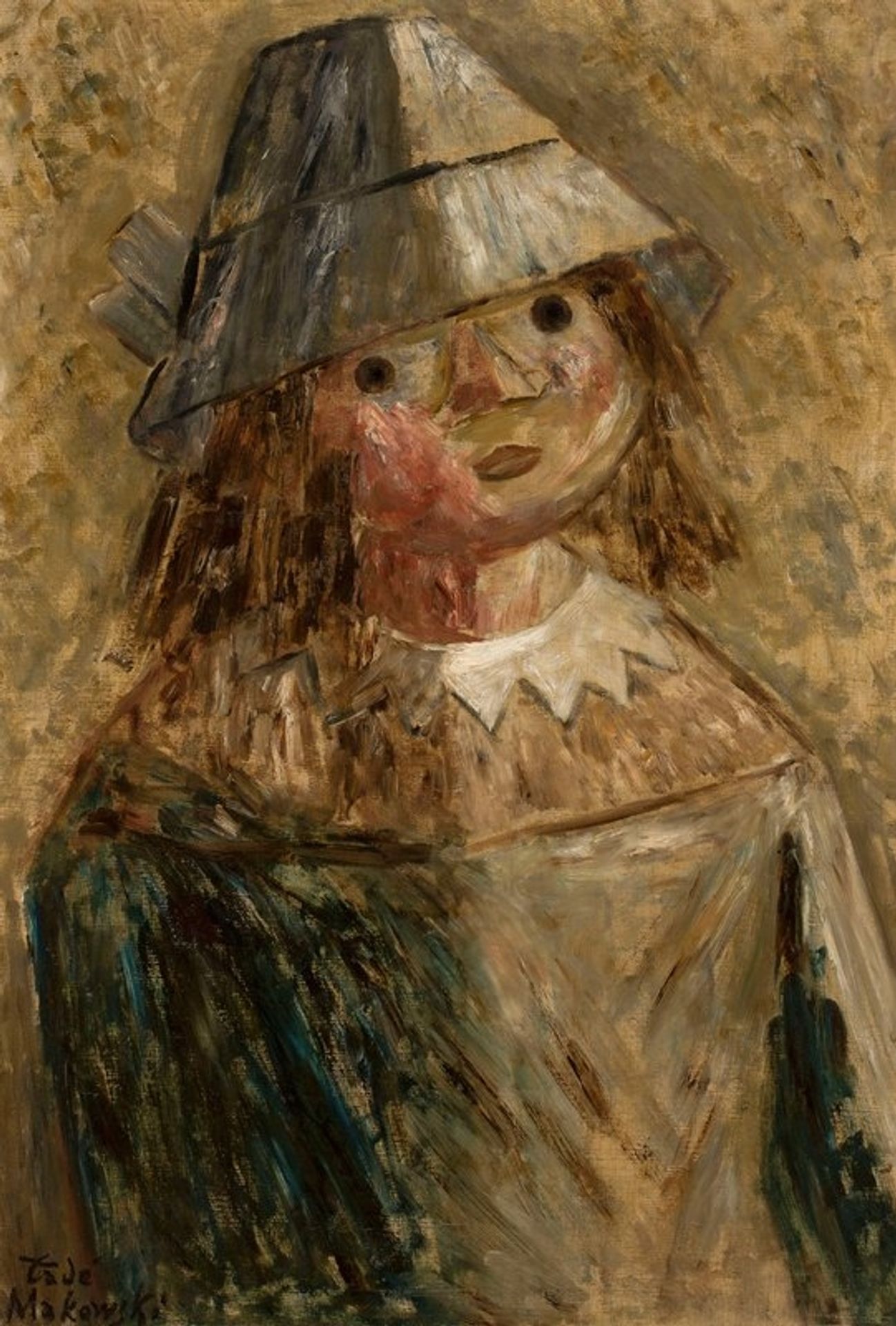 Dziewczynka w kapeluszu by Tadeusz Makowski