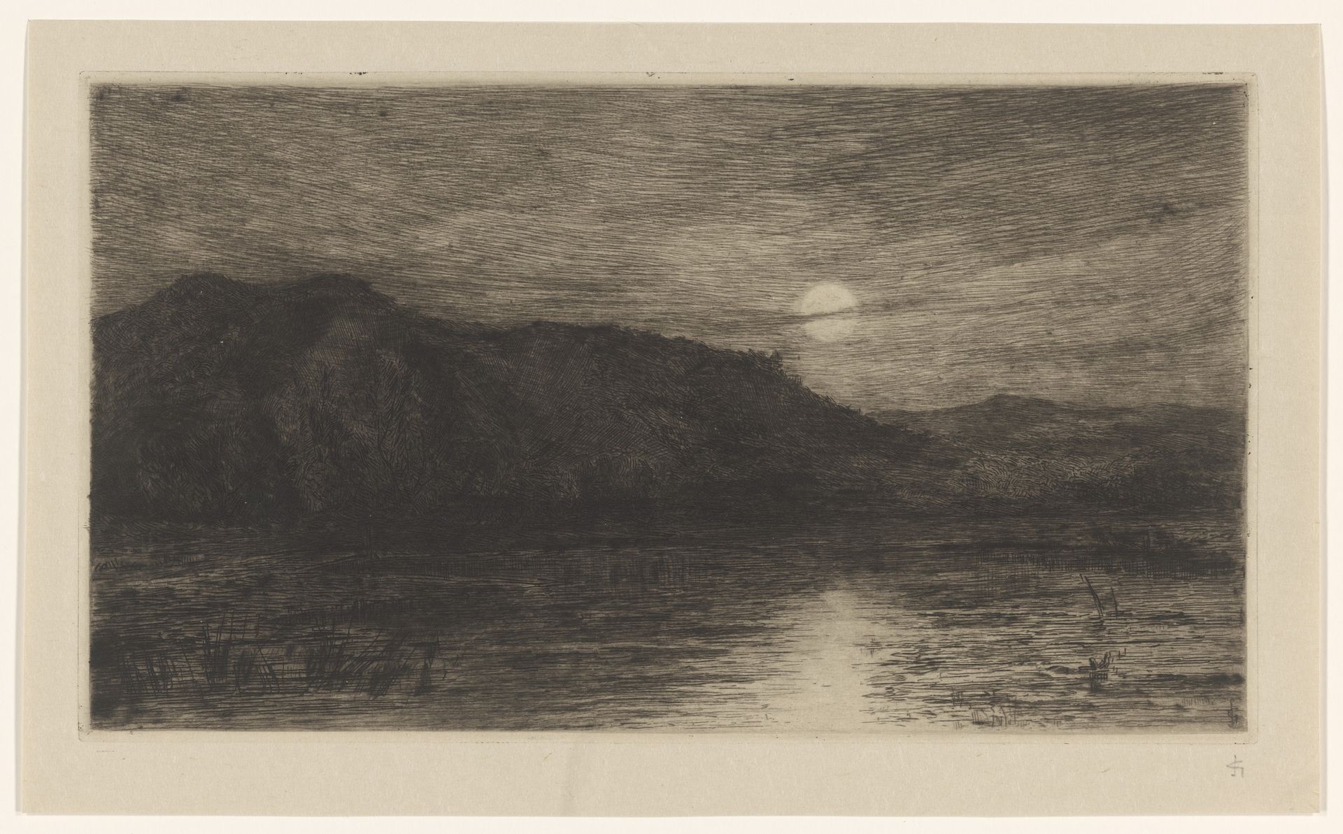 Landschap in maanlicht bij Villa Caprera by Carel Nicolaas Storm van 's-Gravesande