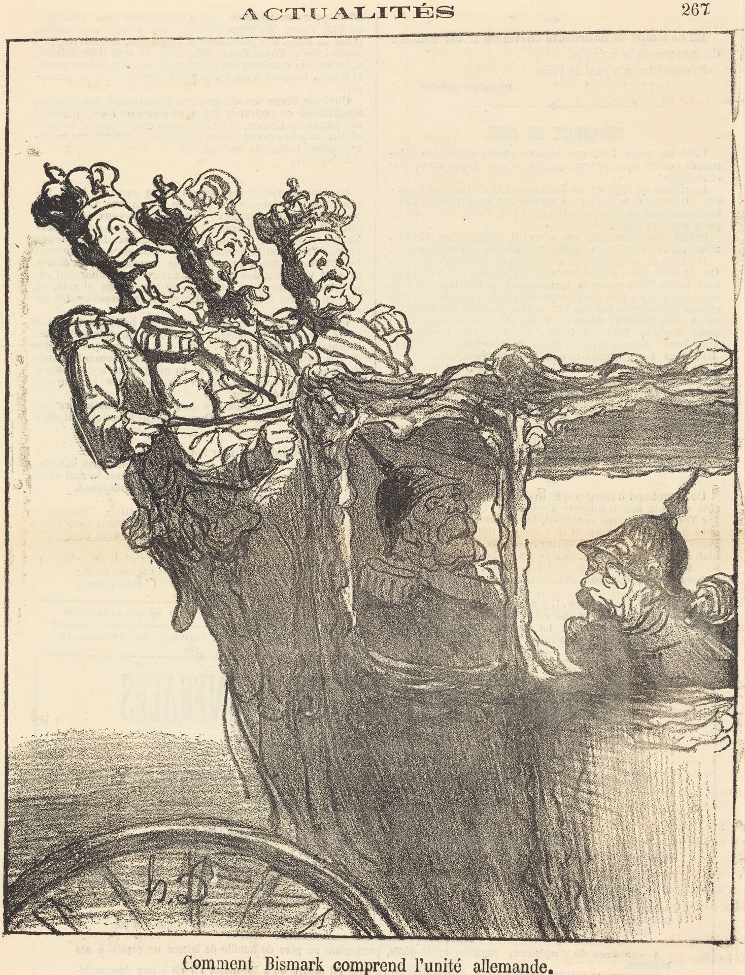 Comment Bismarck comprend l'unité allemande by Honoré Daumier