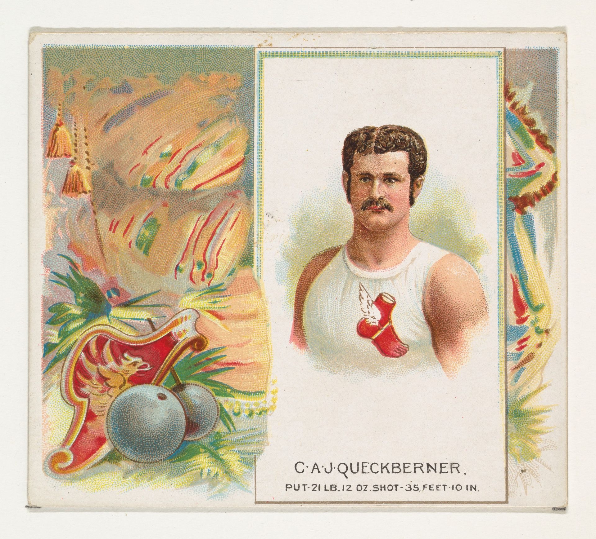 C.A.J. Queckberner, Shot Put, from World's Champions, Second Series (N43) for Allen & Ginter Cigarettes by Allen & Ginter