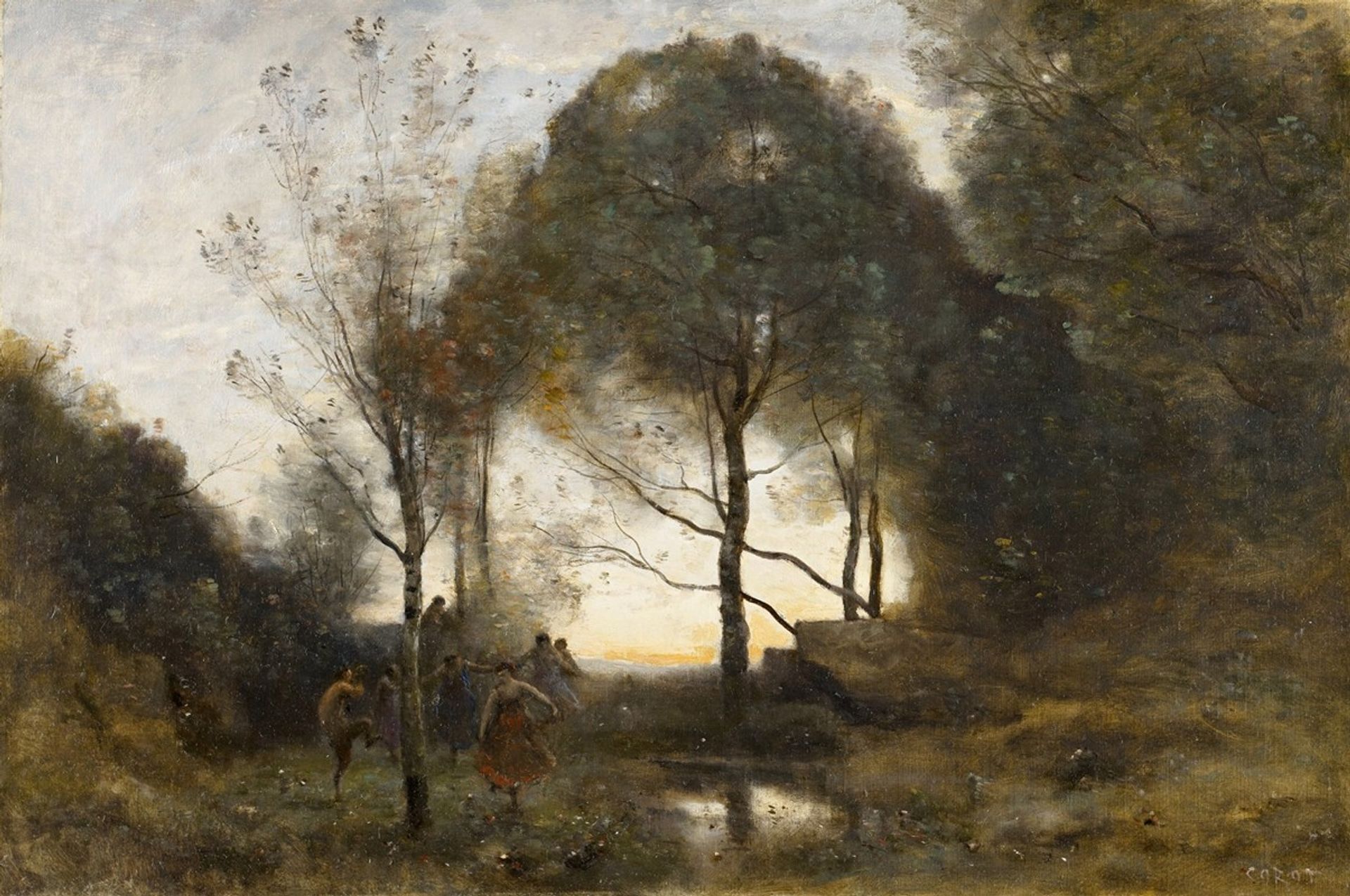 Nymphes et Faunes by Camille Corot