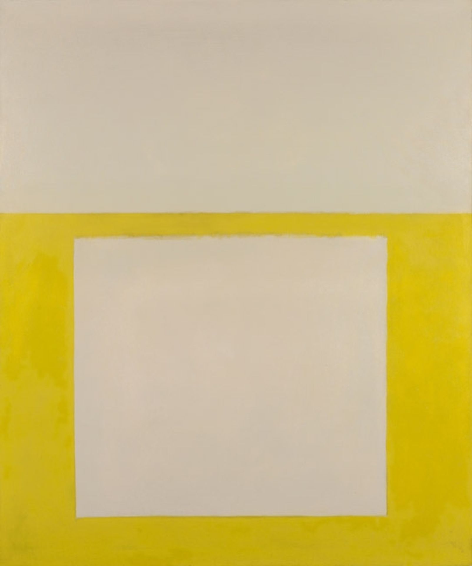 "Cool" Series No. 2 (Yellow over Tan) by Perle Fine