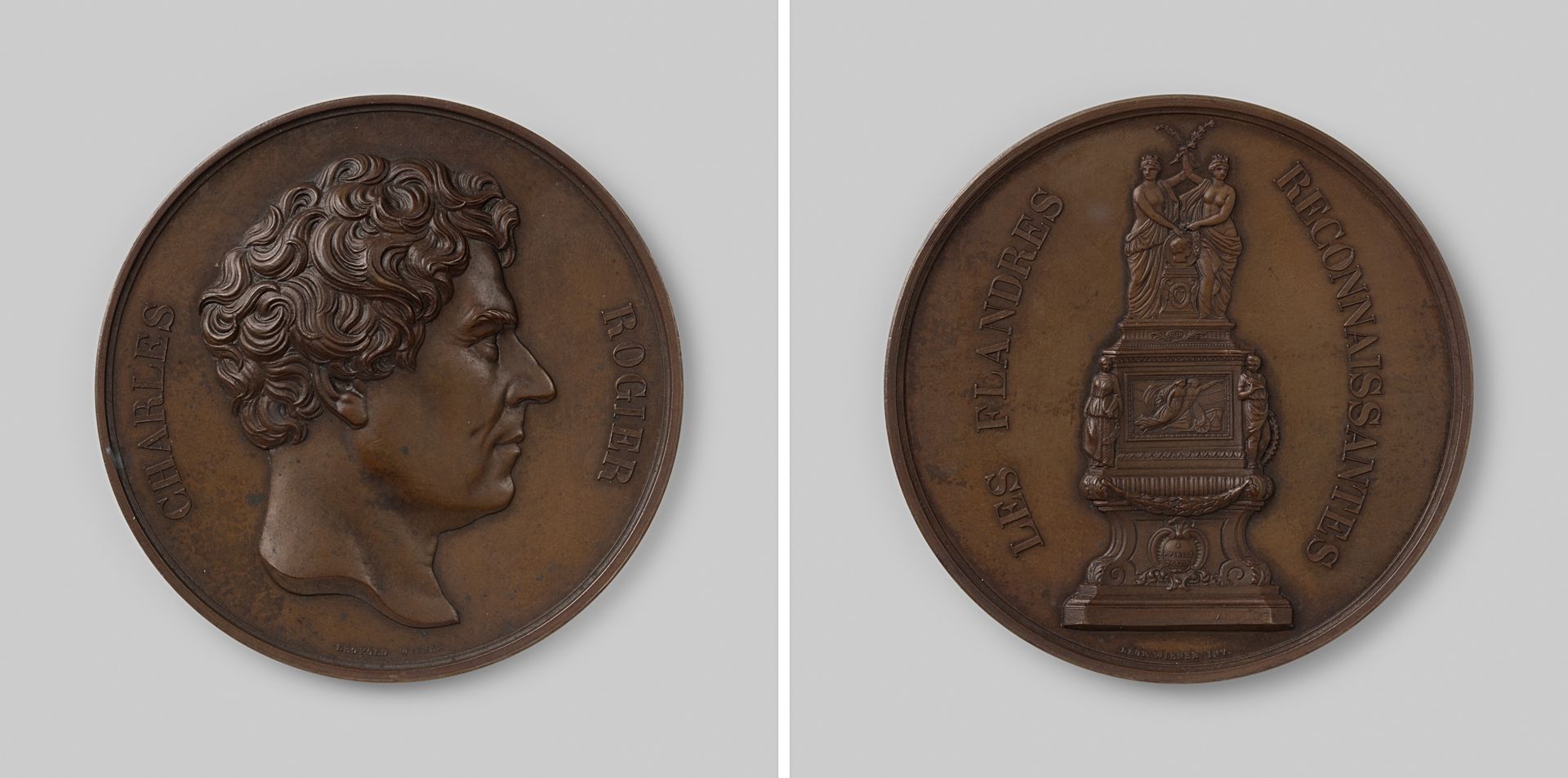 Oprichting van een standbeeld voor Charles Rogier by Leopold Wiener