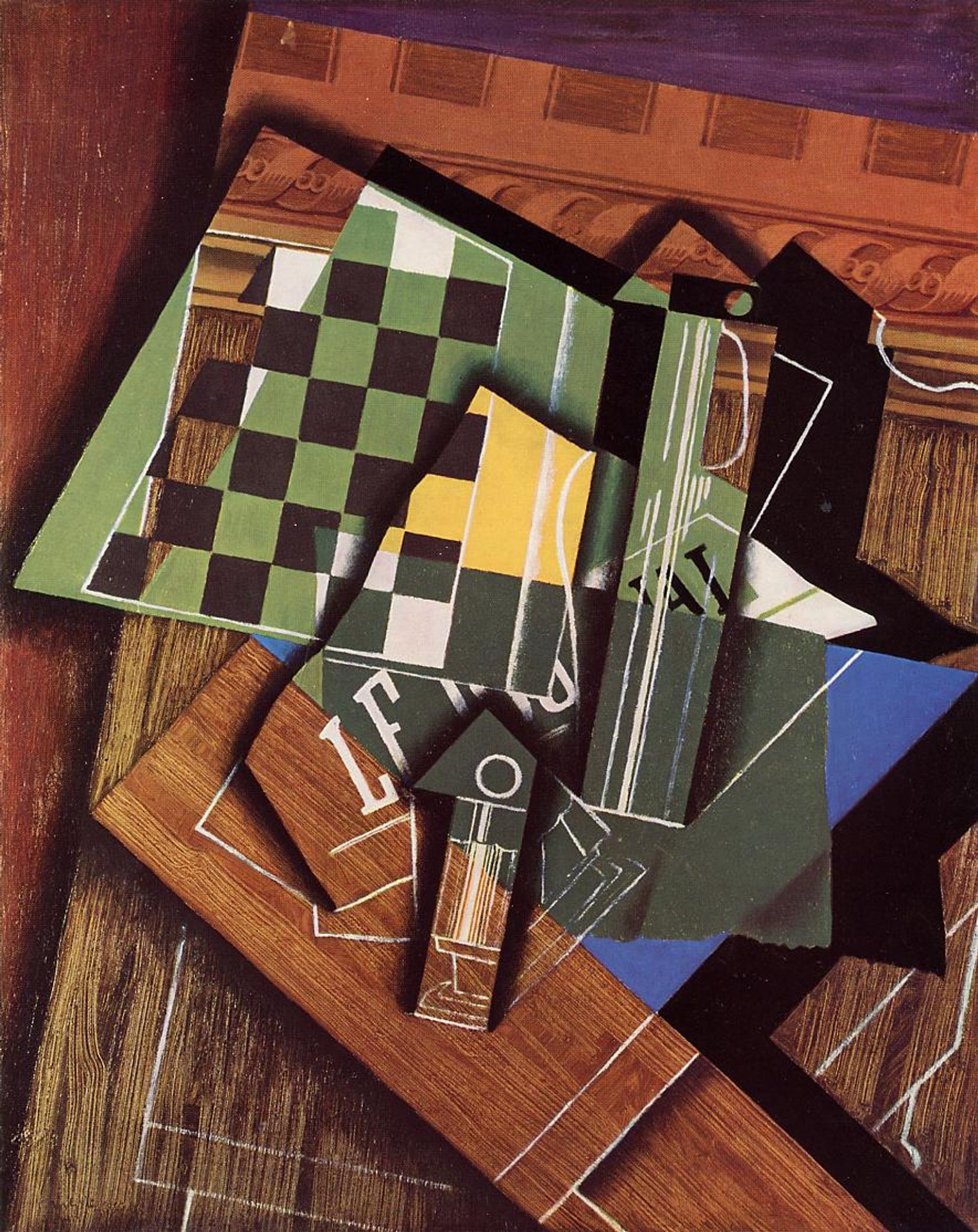 The Checkerboard by Juan Gris