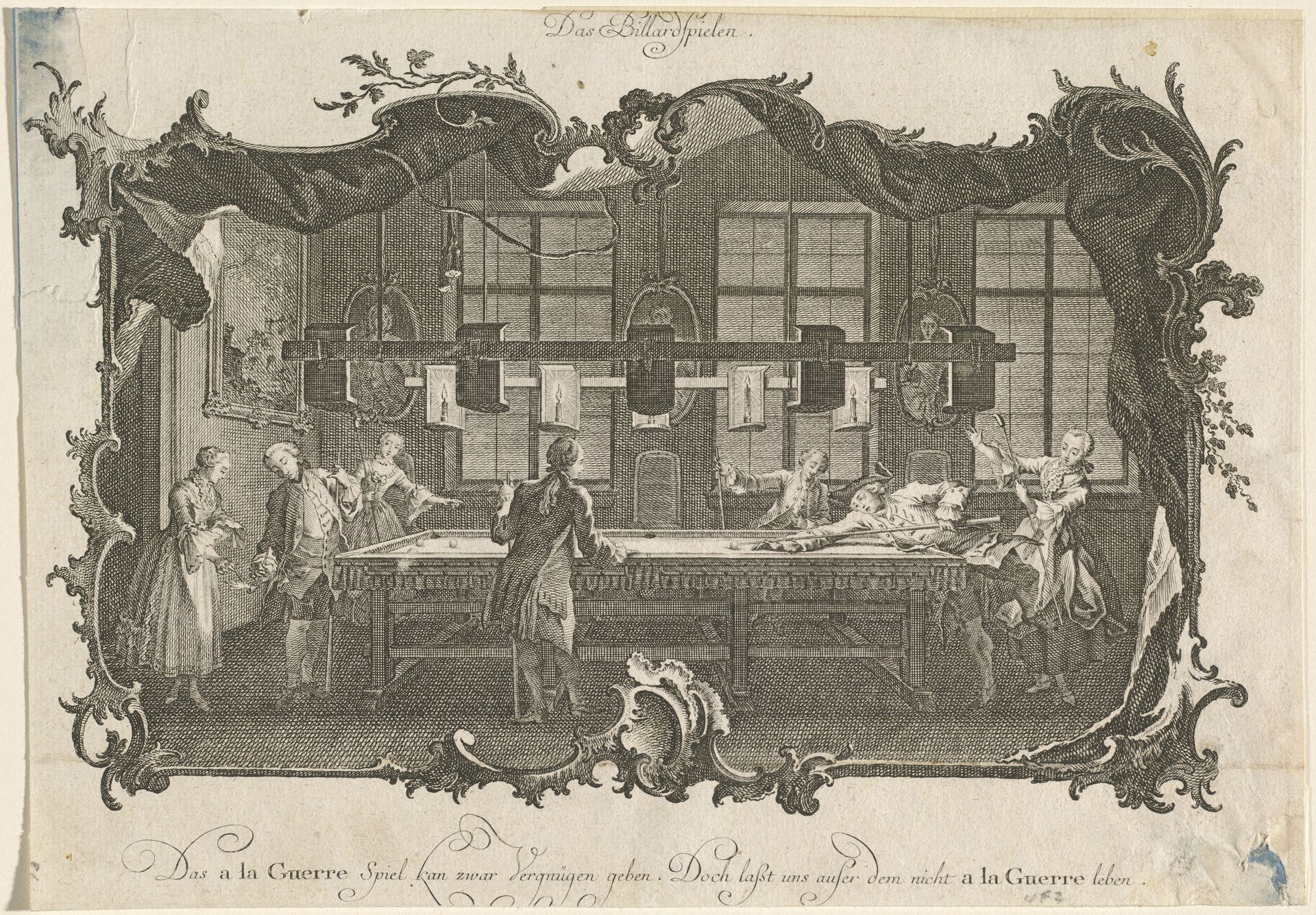 Das Billardspielen (Billiard Players) by Johann Esaias Nilson
