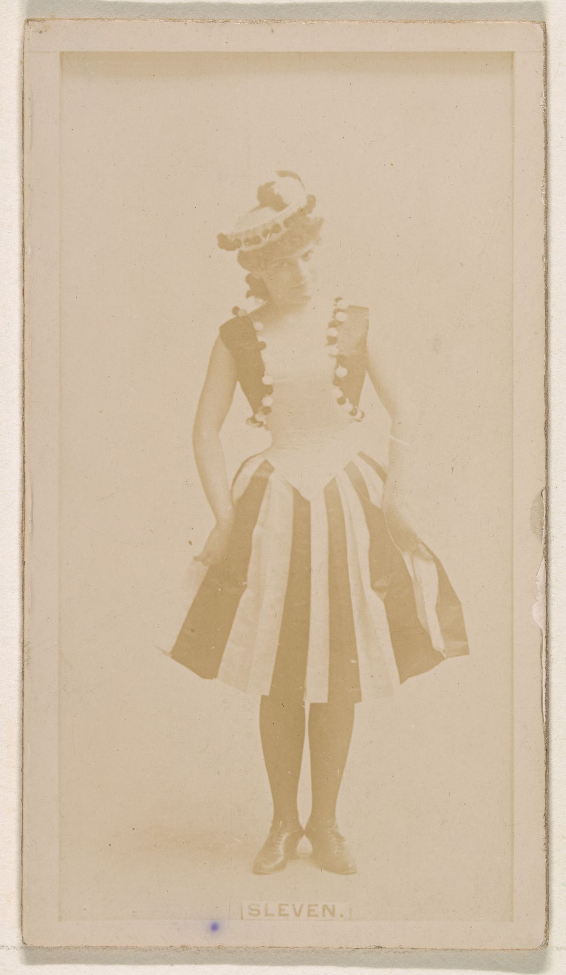 Miss Sleven, from the Actresses series (N245) issued by Kinney Brothers to promote Sweet Caporal Cigarettes by Kinney Brothers Tobacco Company