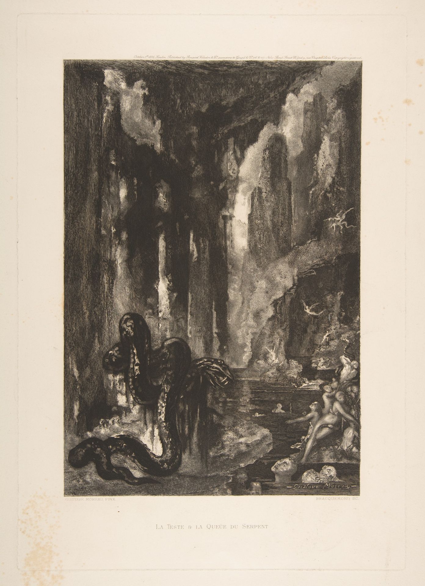 La Tête et la queue du serpent by Félix Bracquemond