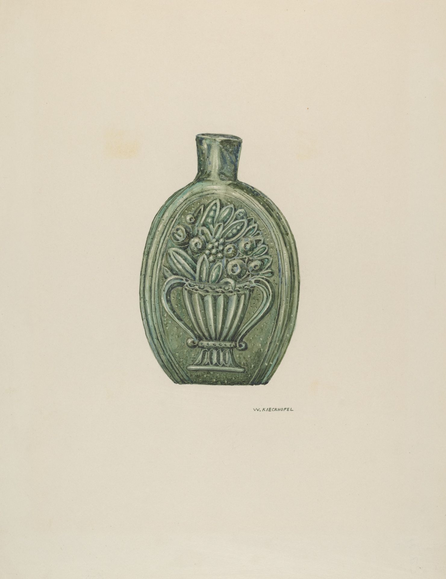 American Glass Flask by William Kieckhofel