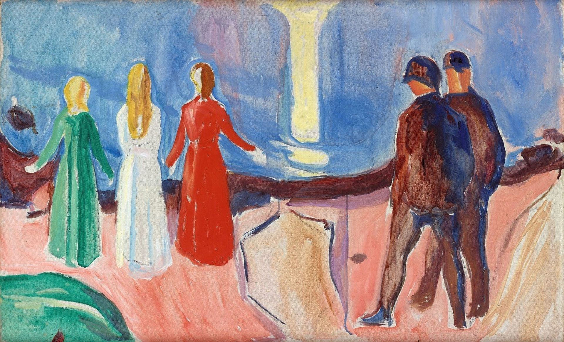 Meeting on the Beach by Edvard Munch