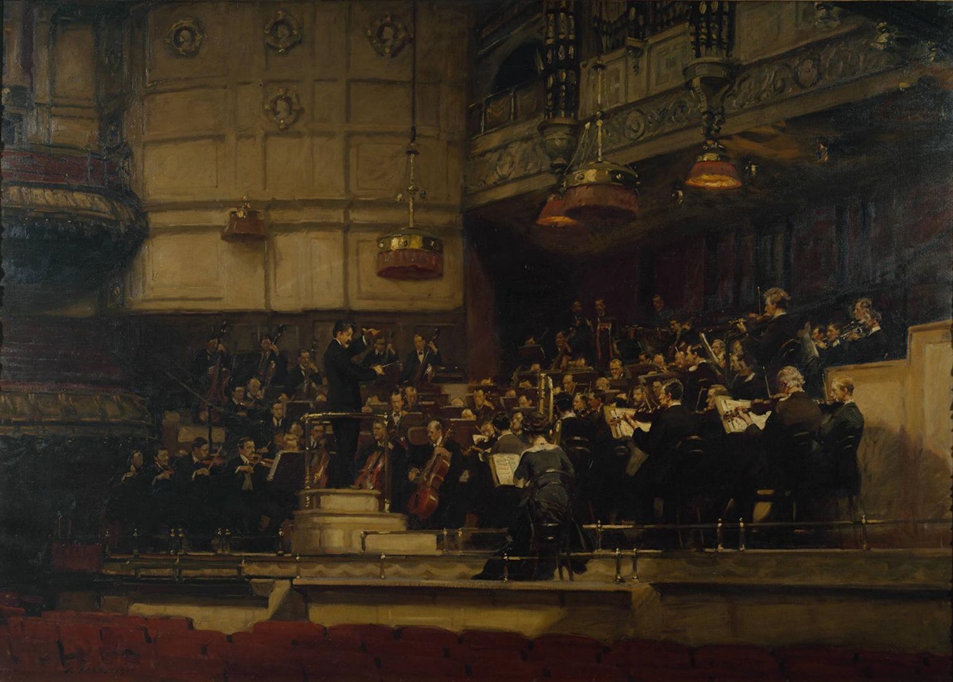 Rehearsal with Nikisch by Richard Jack