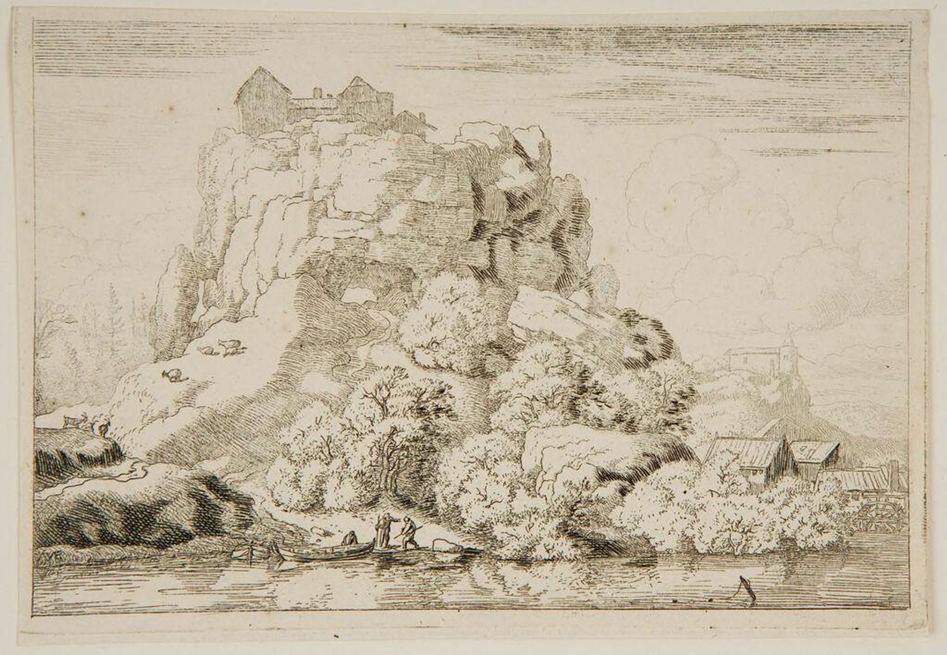 River at the Foot of a Steep Rock by Allart van Everdingen