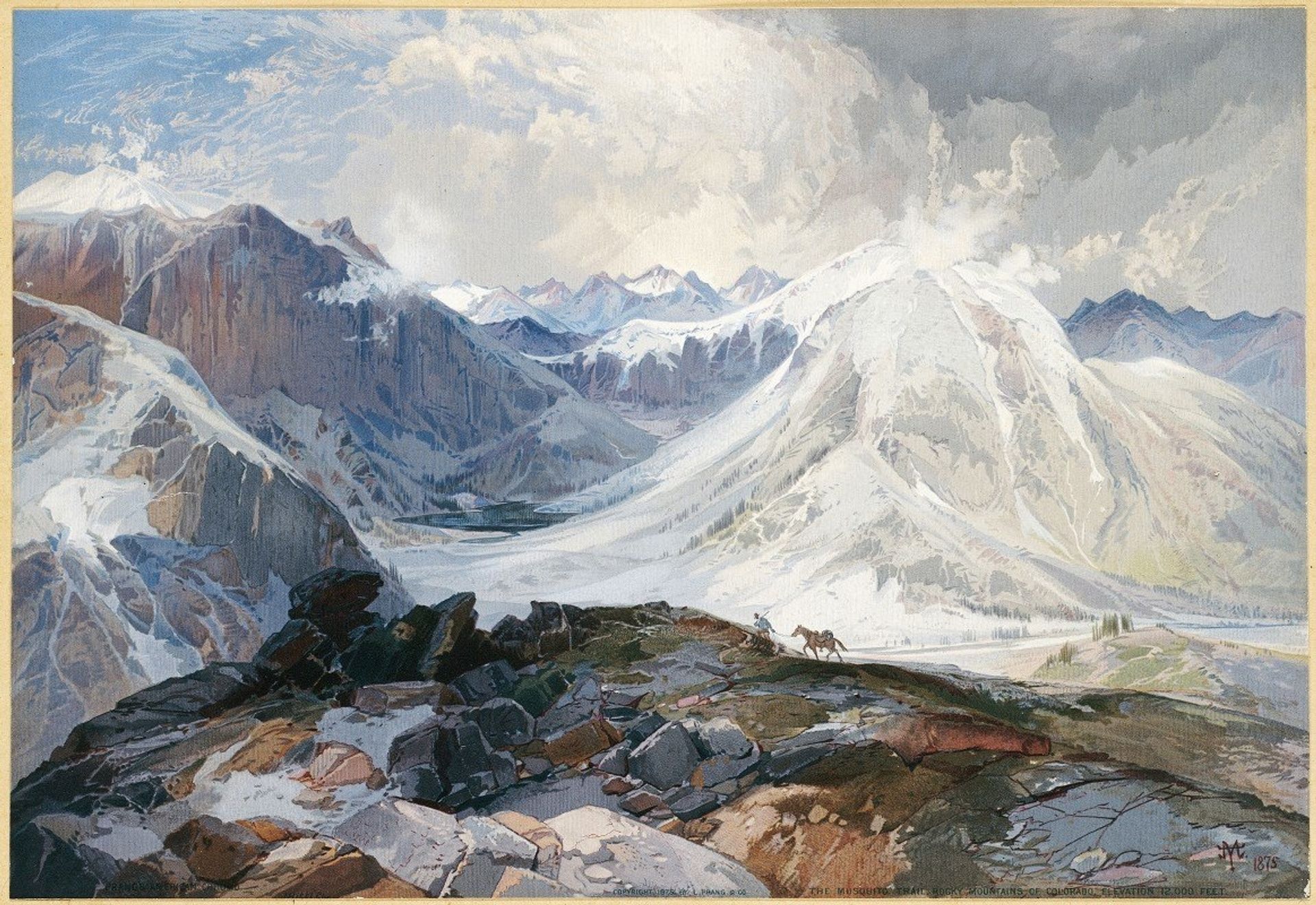 The Mosquito Trail, Rocky Mountains of Colorado, Elevation 12,000 Feet by Thomas Moran