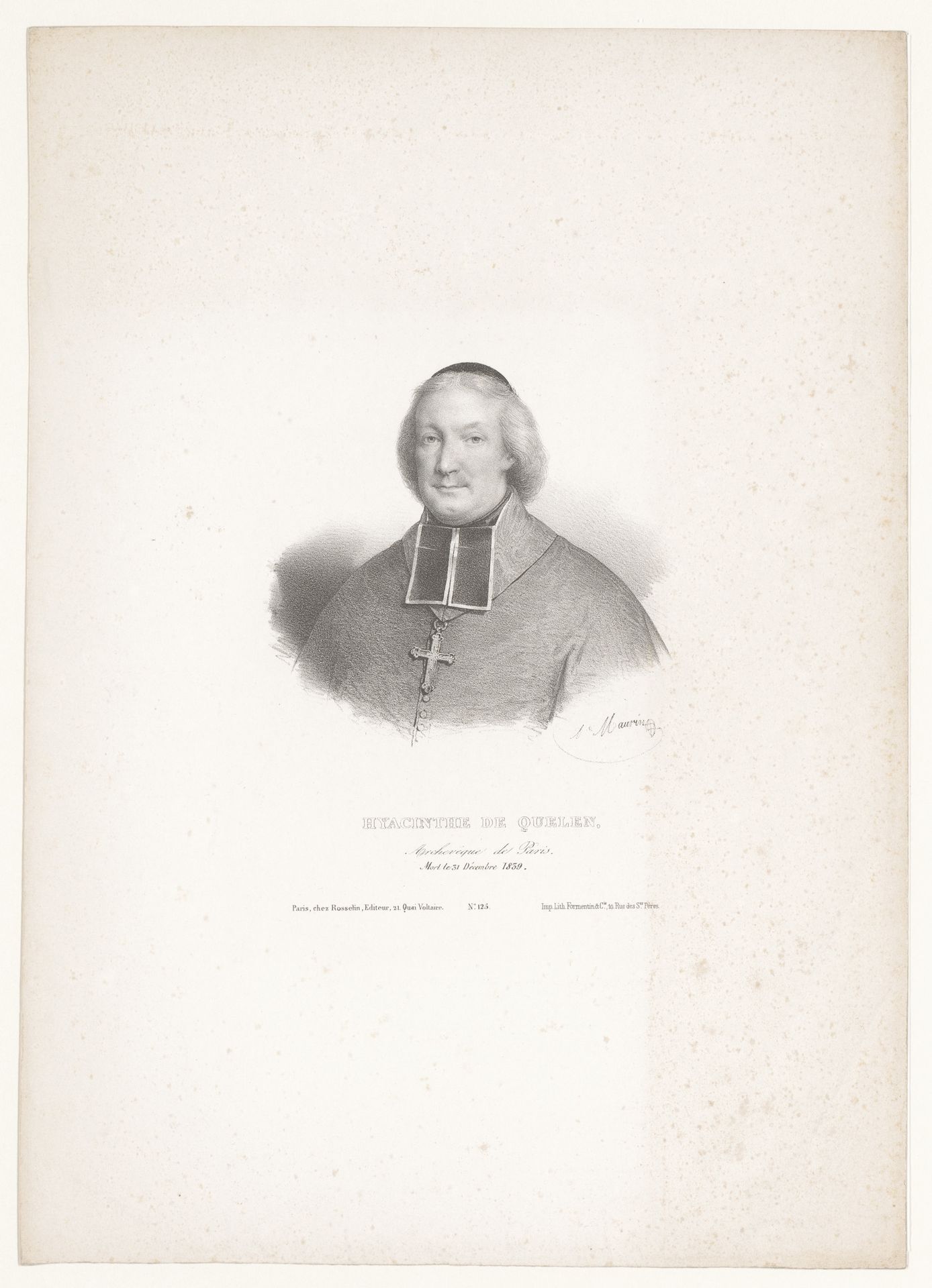 Portret van Hyacinthe-Louis de Quélen by Antoine Maurin