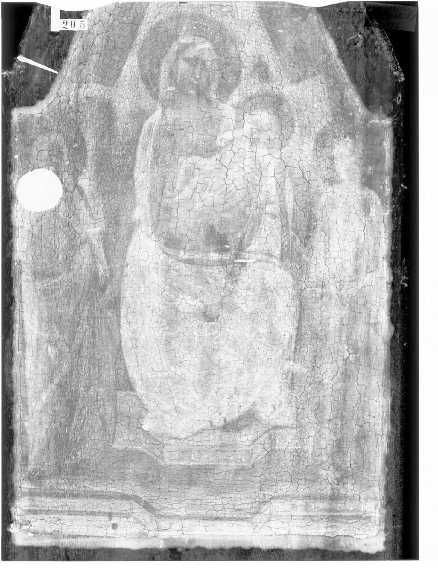 X-radiograph(s) of "Madonna and Child" by Artist of original: Allegretto Nuzi