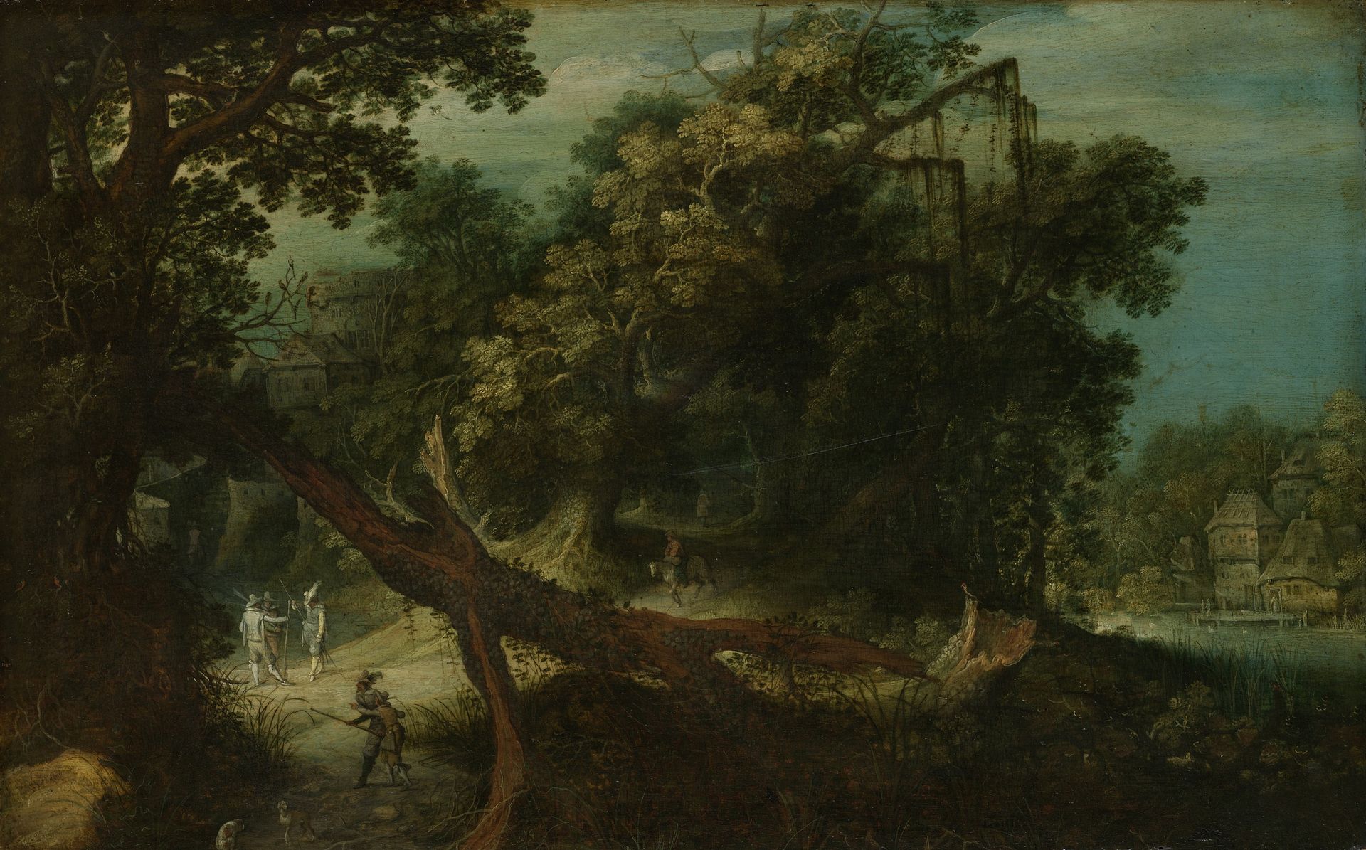 Shooters in a Forest Glade by Adriaen van Stalbemt