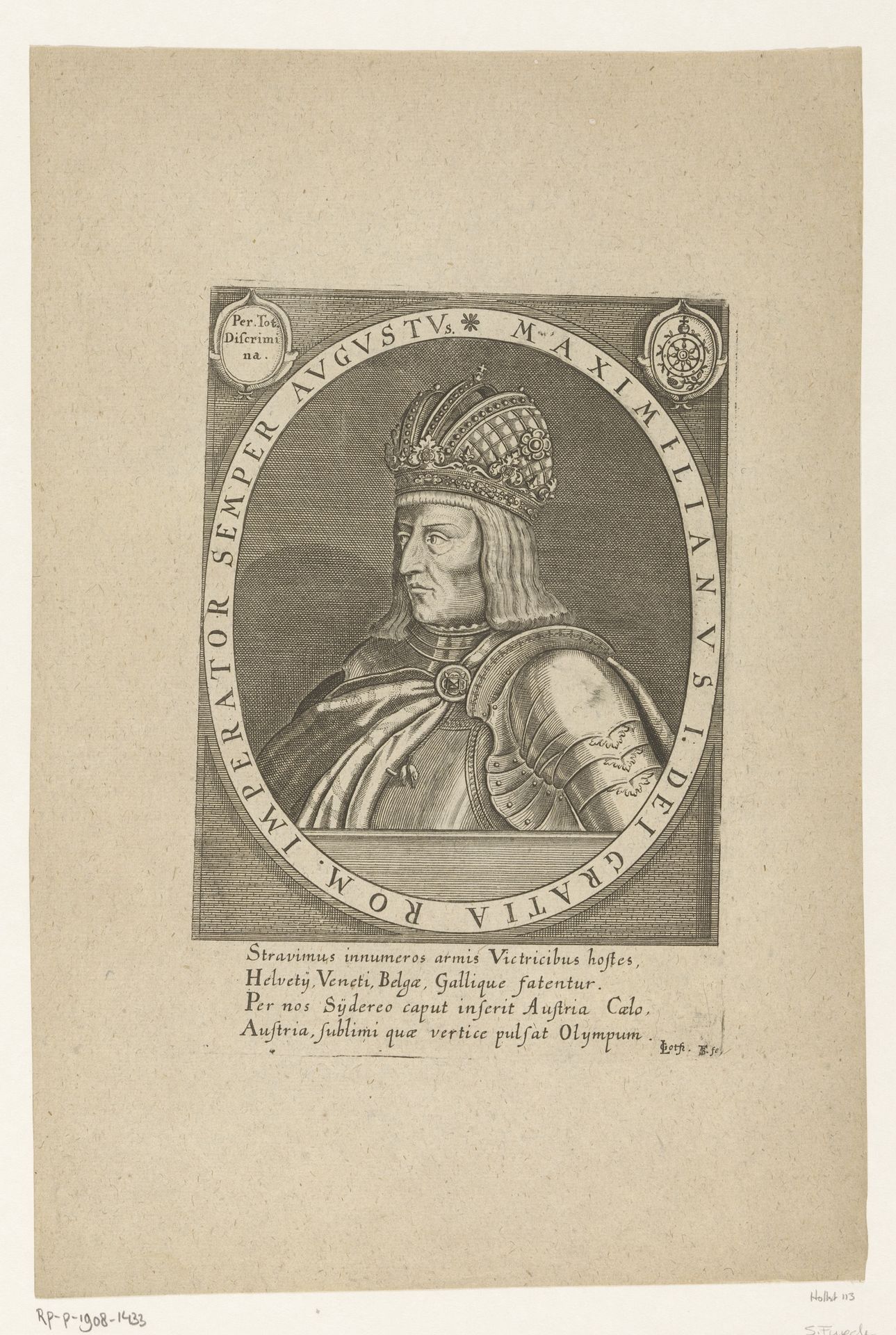Portret van Maximiliaan I van Habsburg by Sebastian Furck